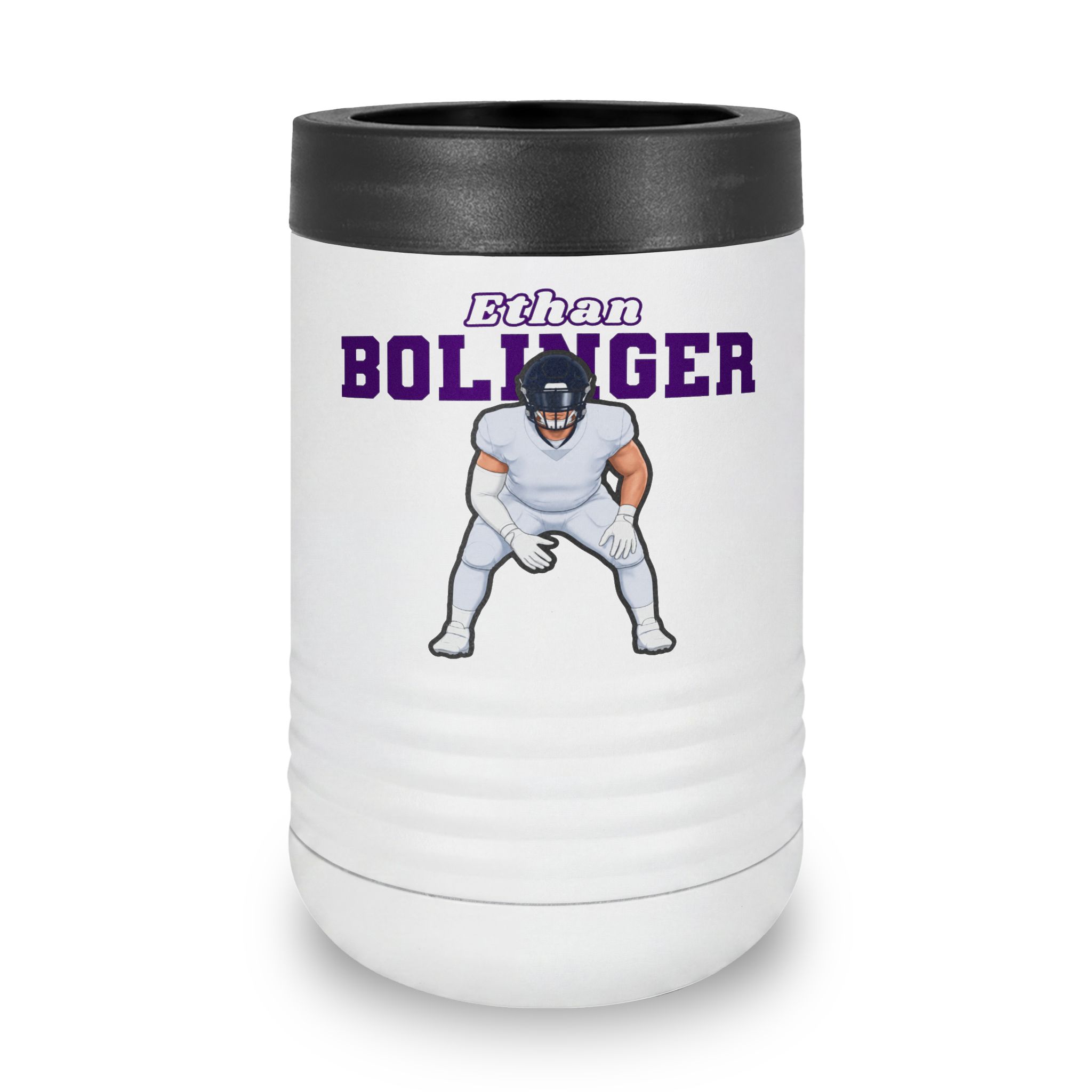 Stainless Can Cooler — character_name_arch in White