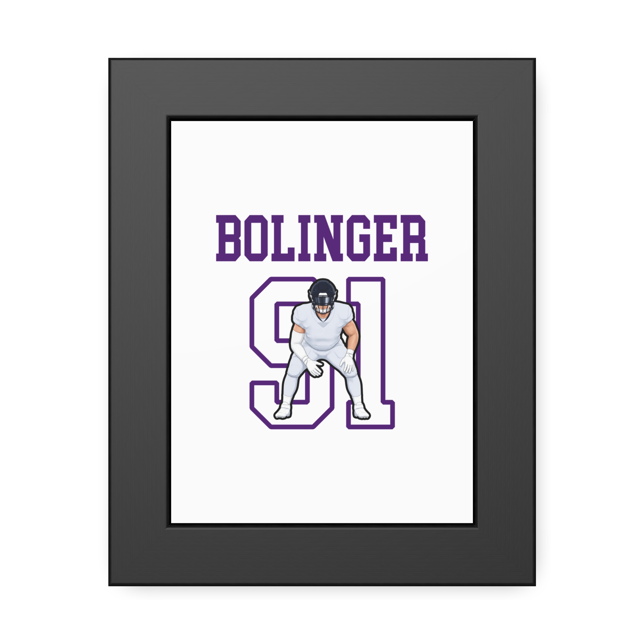 Framed Poster — character_shirsey in Black