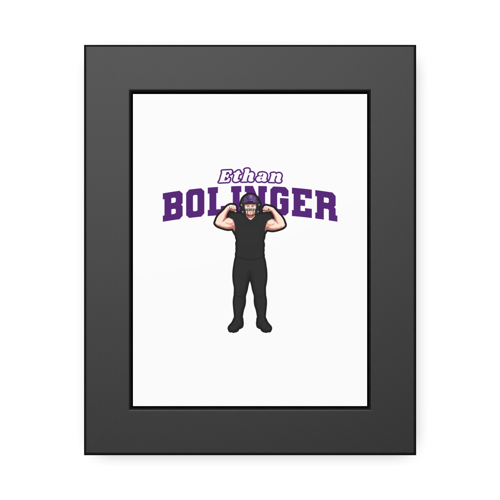 Framed Poster — character_name_arch in Black