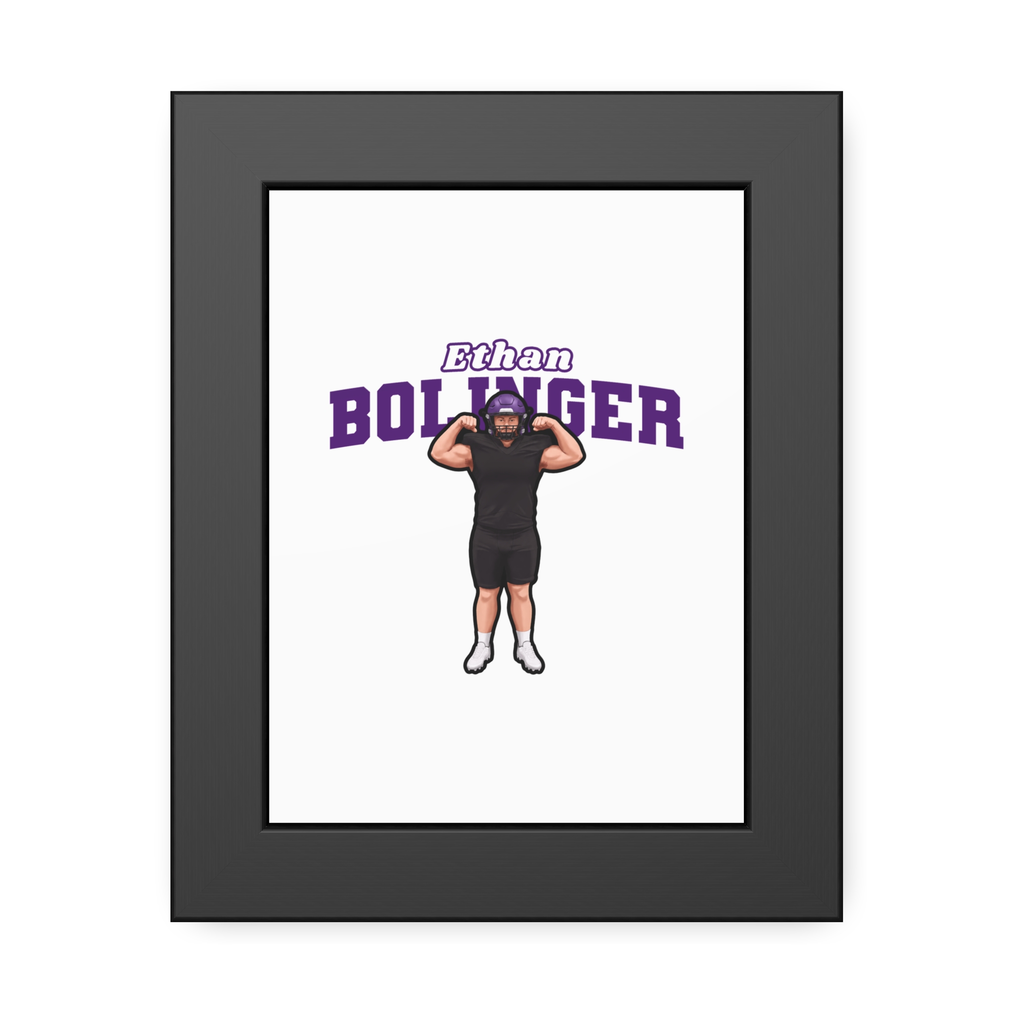 Framed Poster — character_name_arch in Black