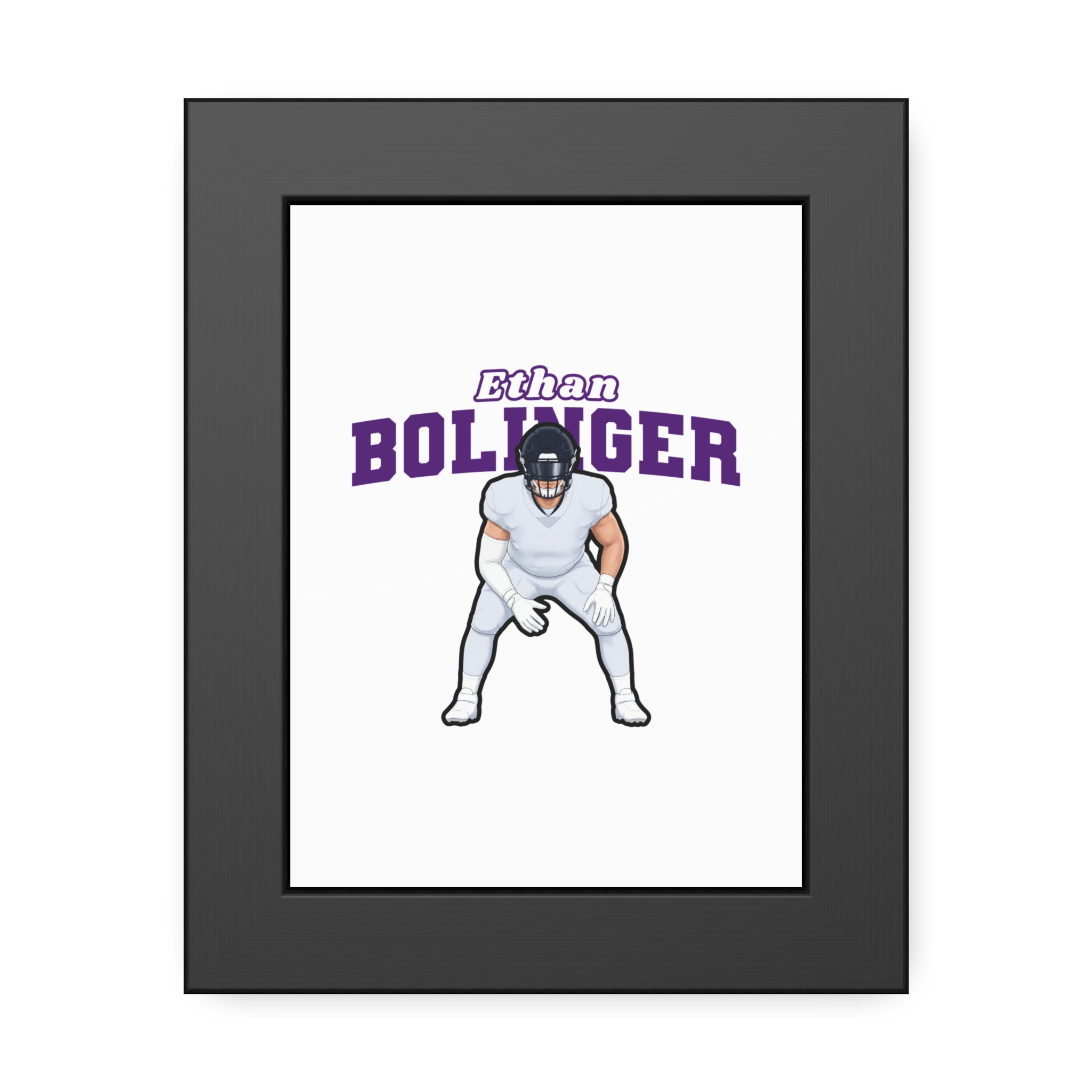 Framed Poster — character_name_arch in Black
