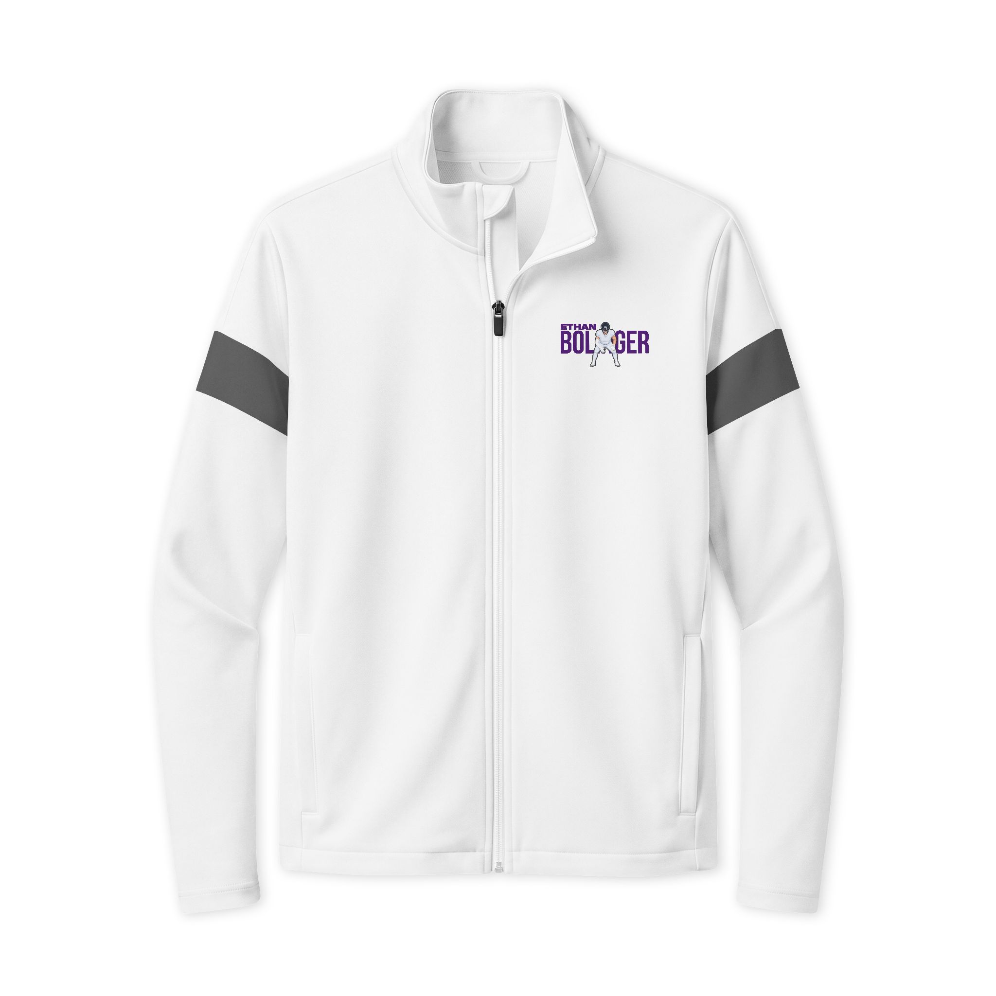 Travel Full-Zip Jacket — character_player_name in White/ Iron Grey