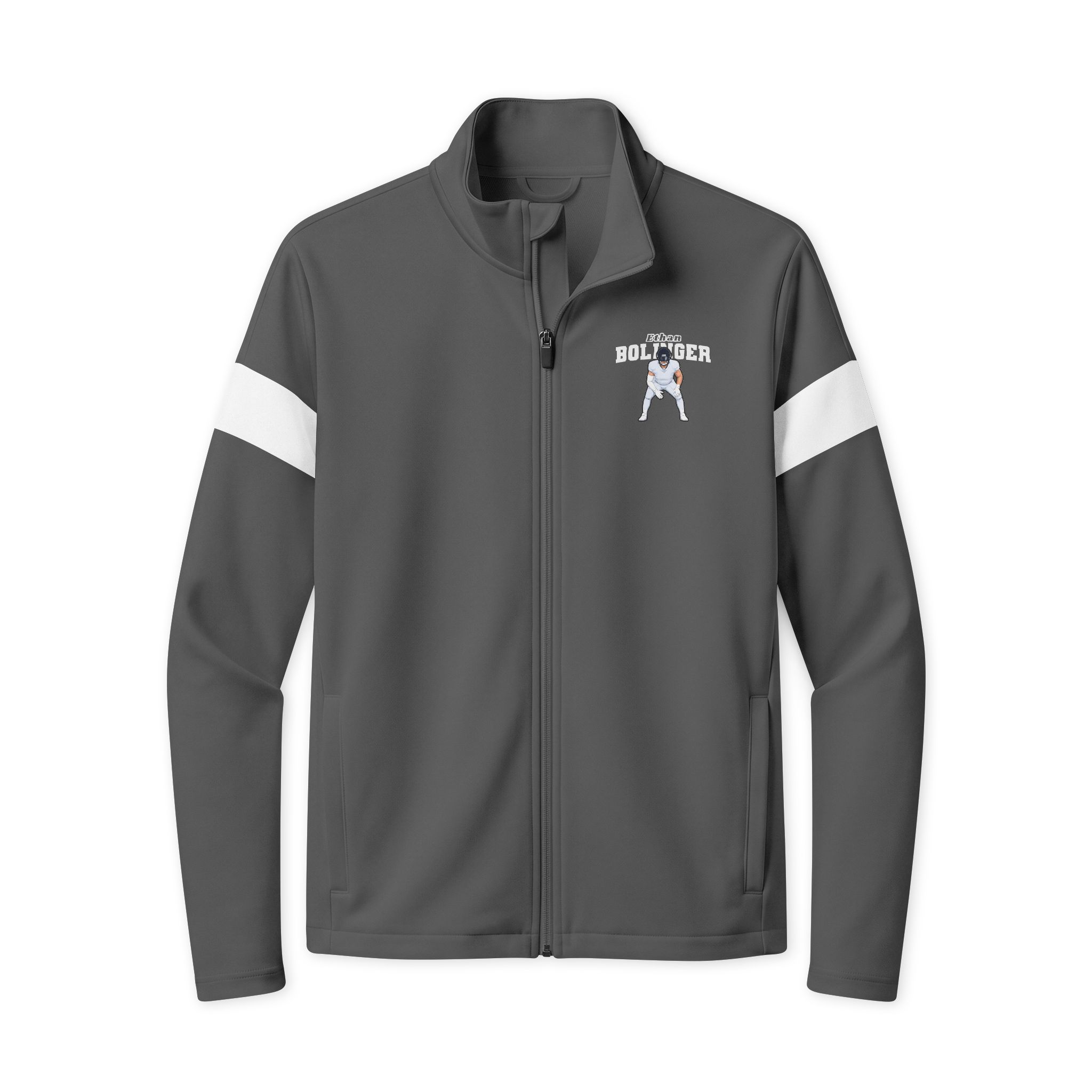 Travel Full-Zip Jacket — character_name_arch in Iron Grey/ White