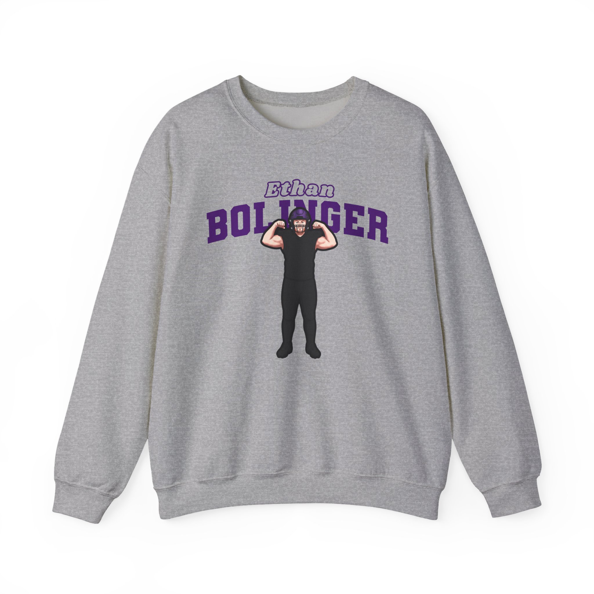 Crewneck Sweatshirt — character_name_arch in Grey