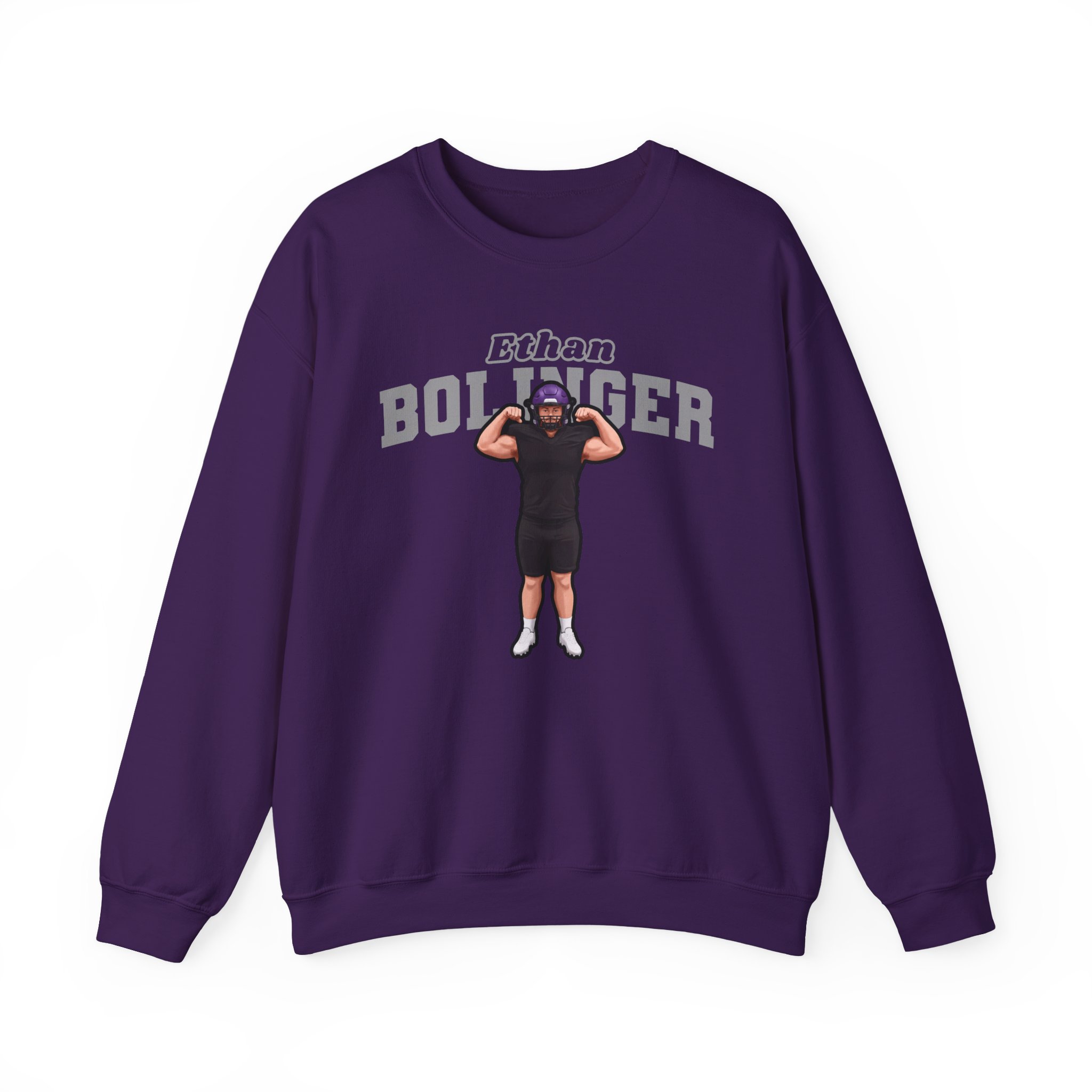 Crewneck Sweatshirt — character_name_arch in Purple