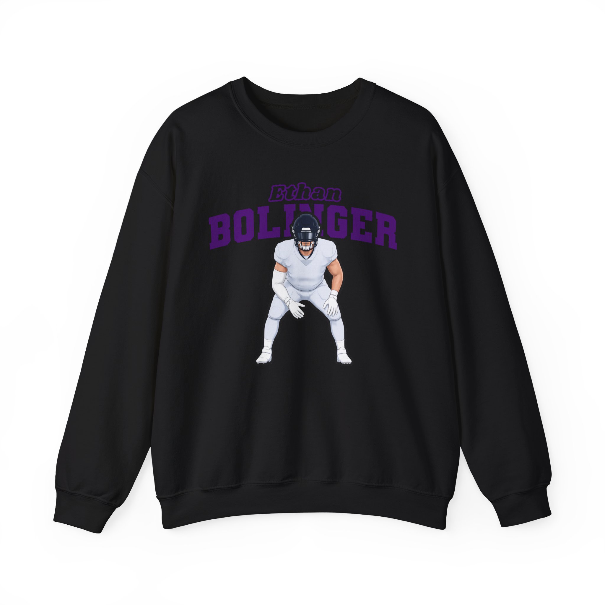 Crewneck Sweatshirt — character_name_arch in Black