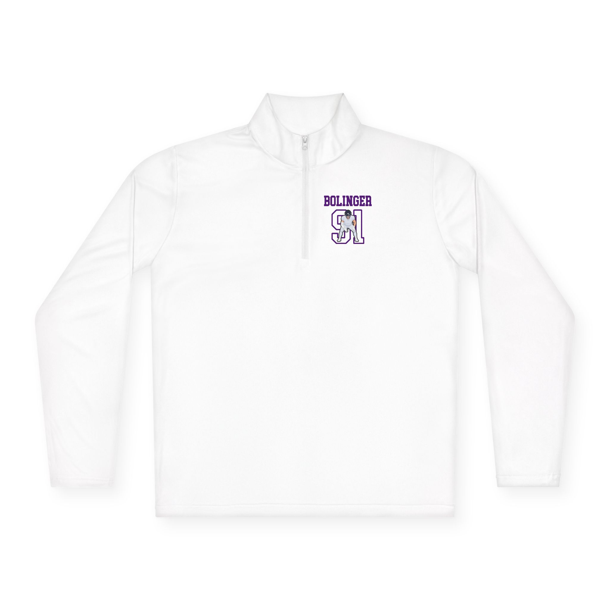 Q-Zip Pullover — character_shirsey in White