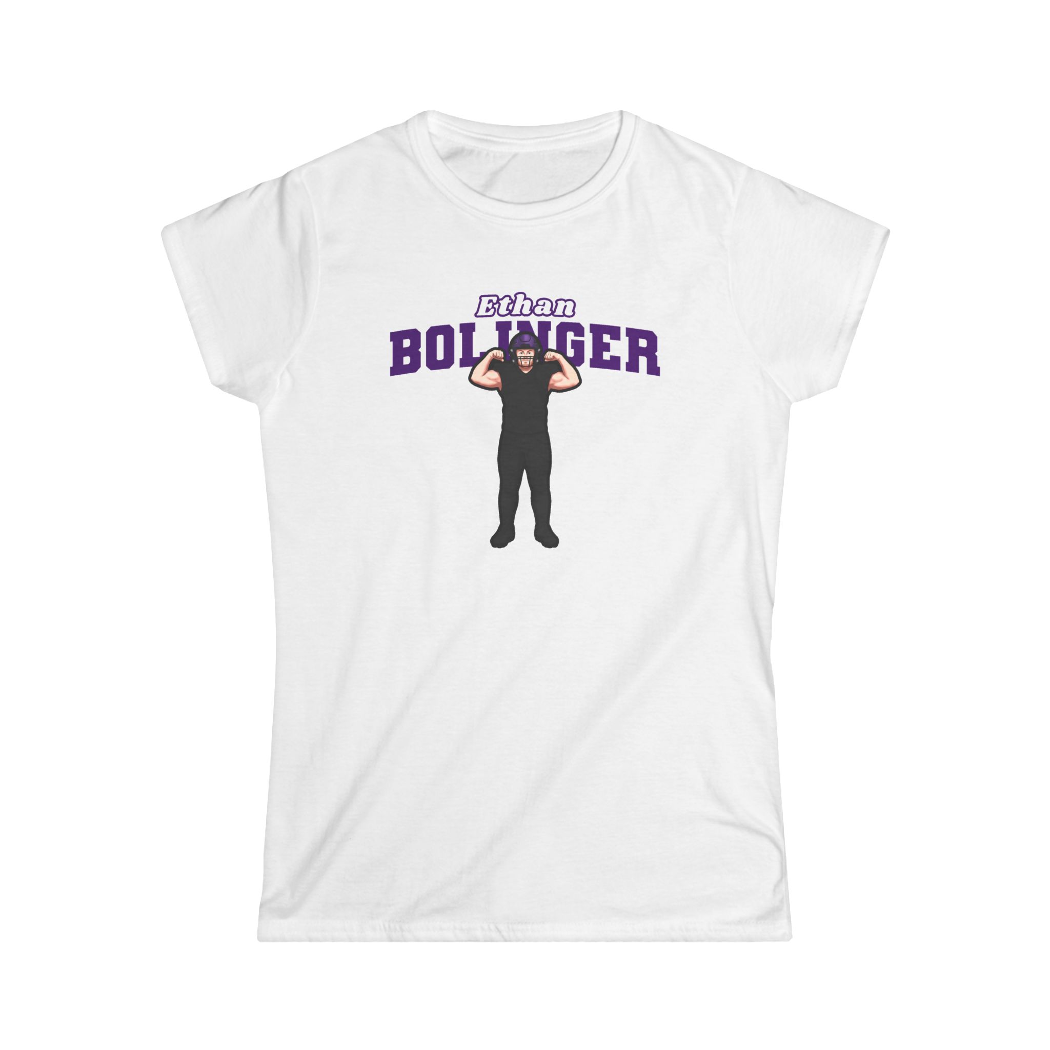 Women's Softstyle Tee — character_name_arch in White