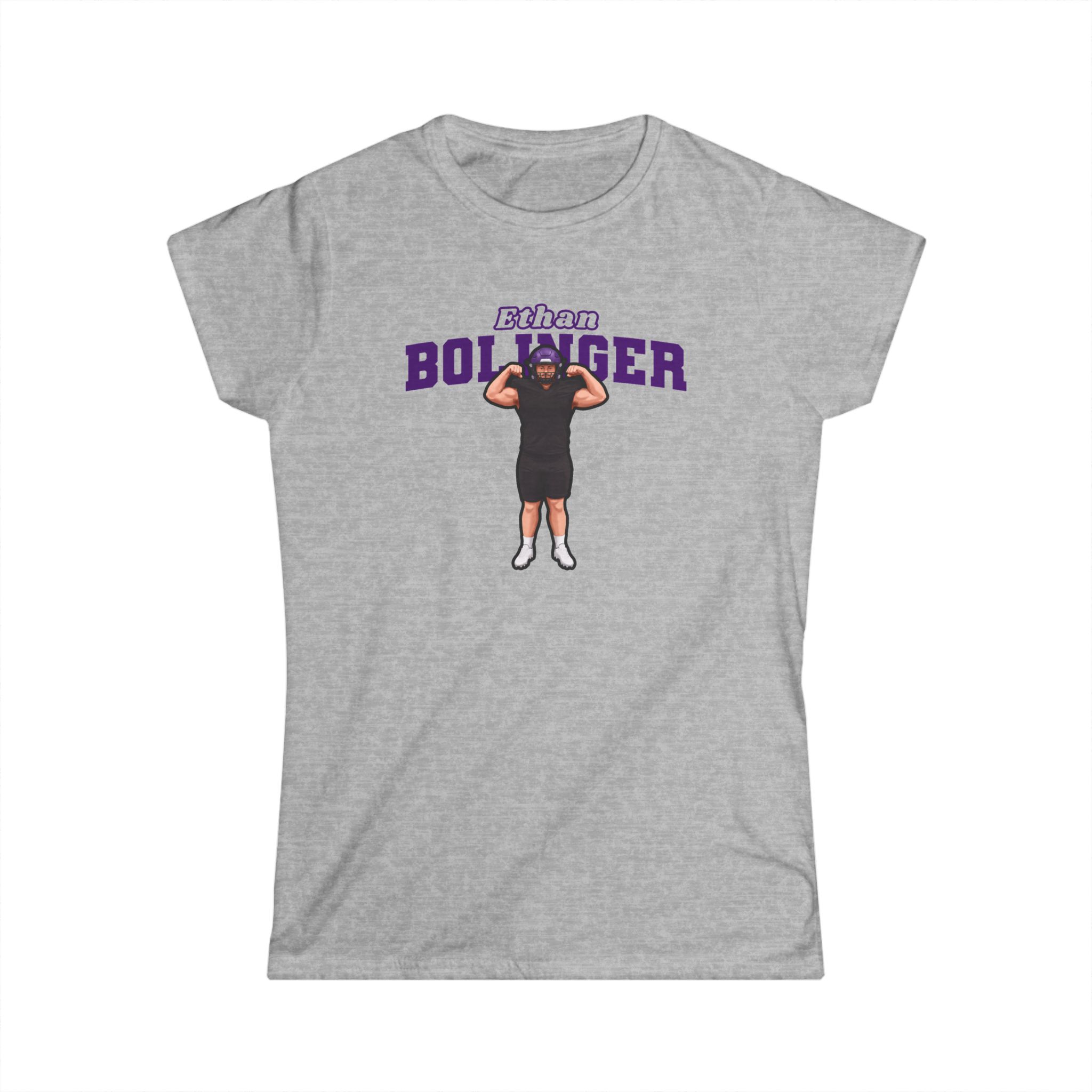 Women's Softstyle Tee — character_name_arch in Grey