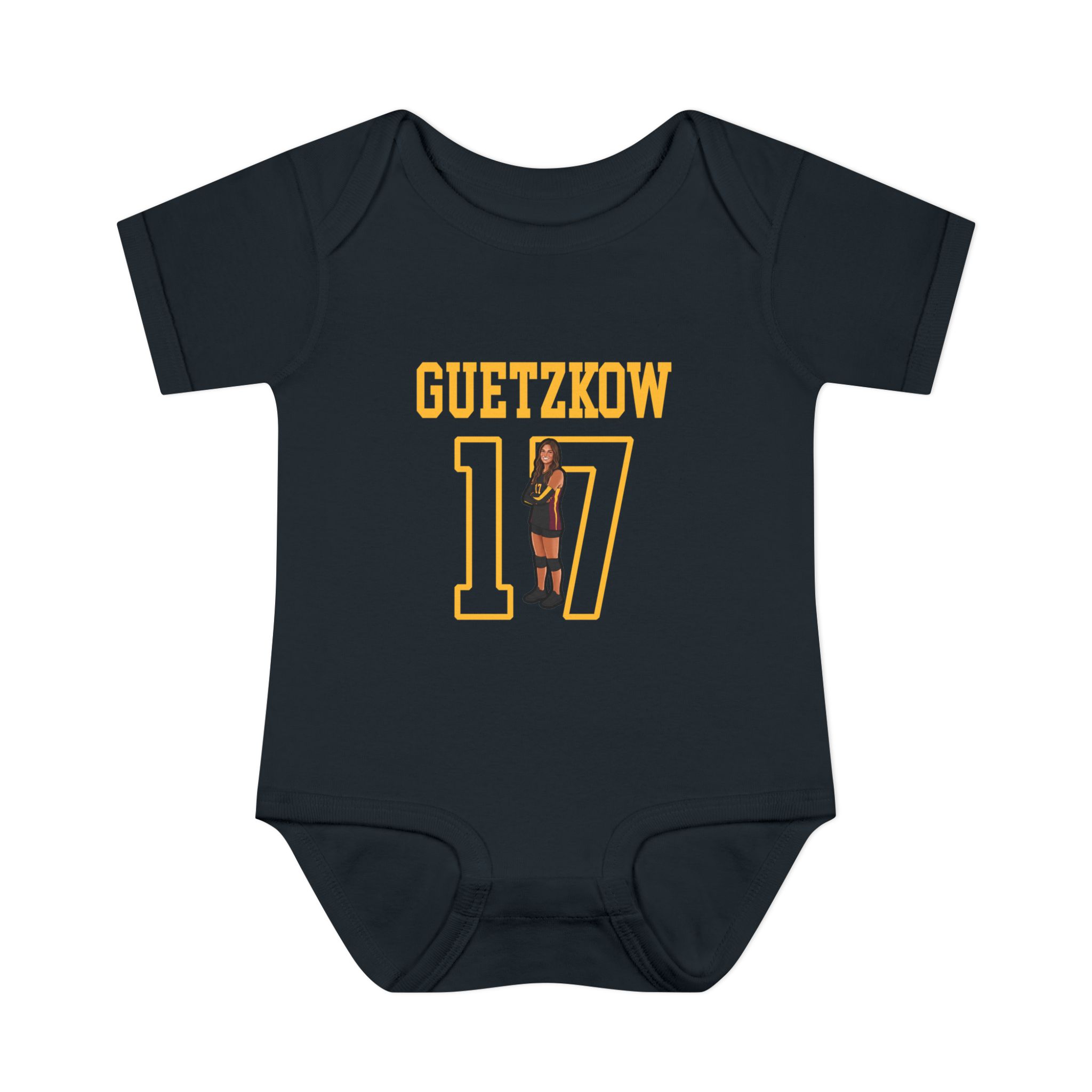 Baby Onesie — character_shirsey in Black