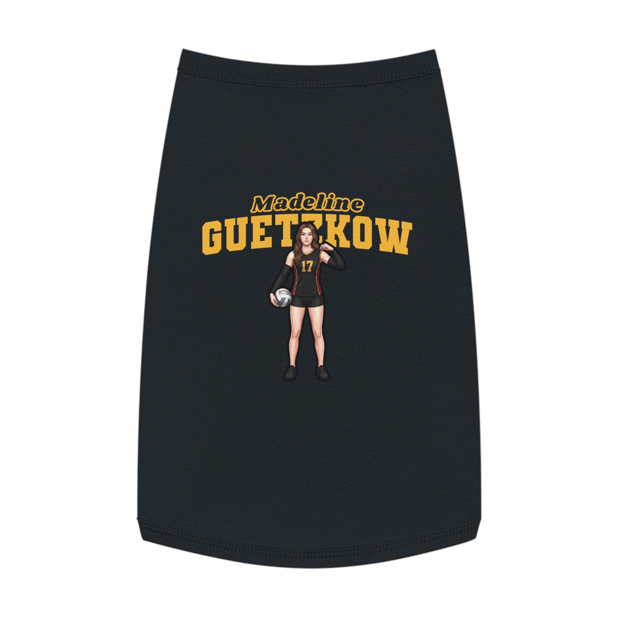 Pet Tank Top — character_name_arch in Black