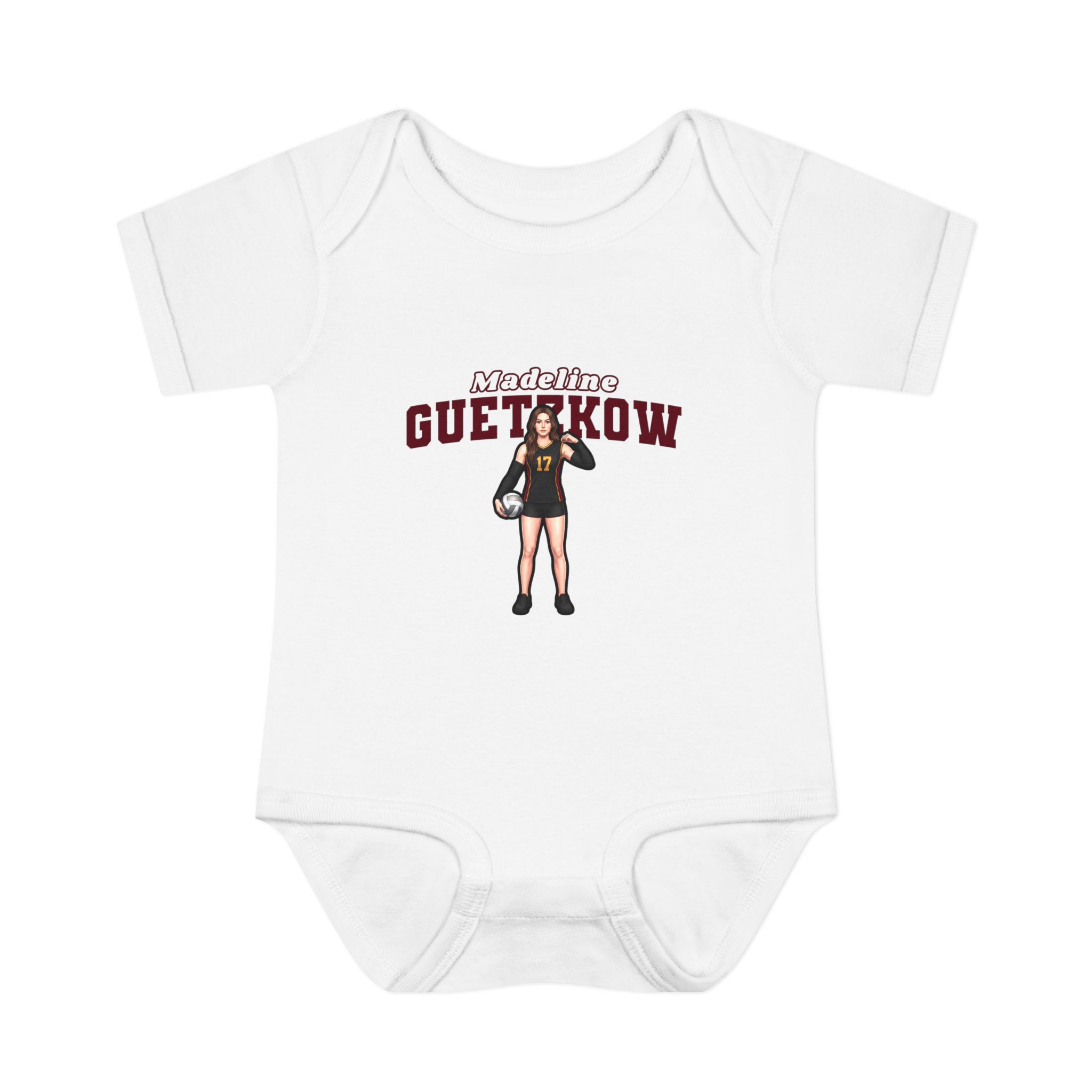 Baby Onesie — character_name_arch in White