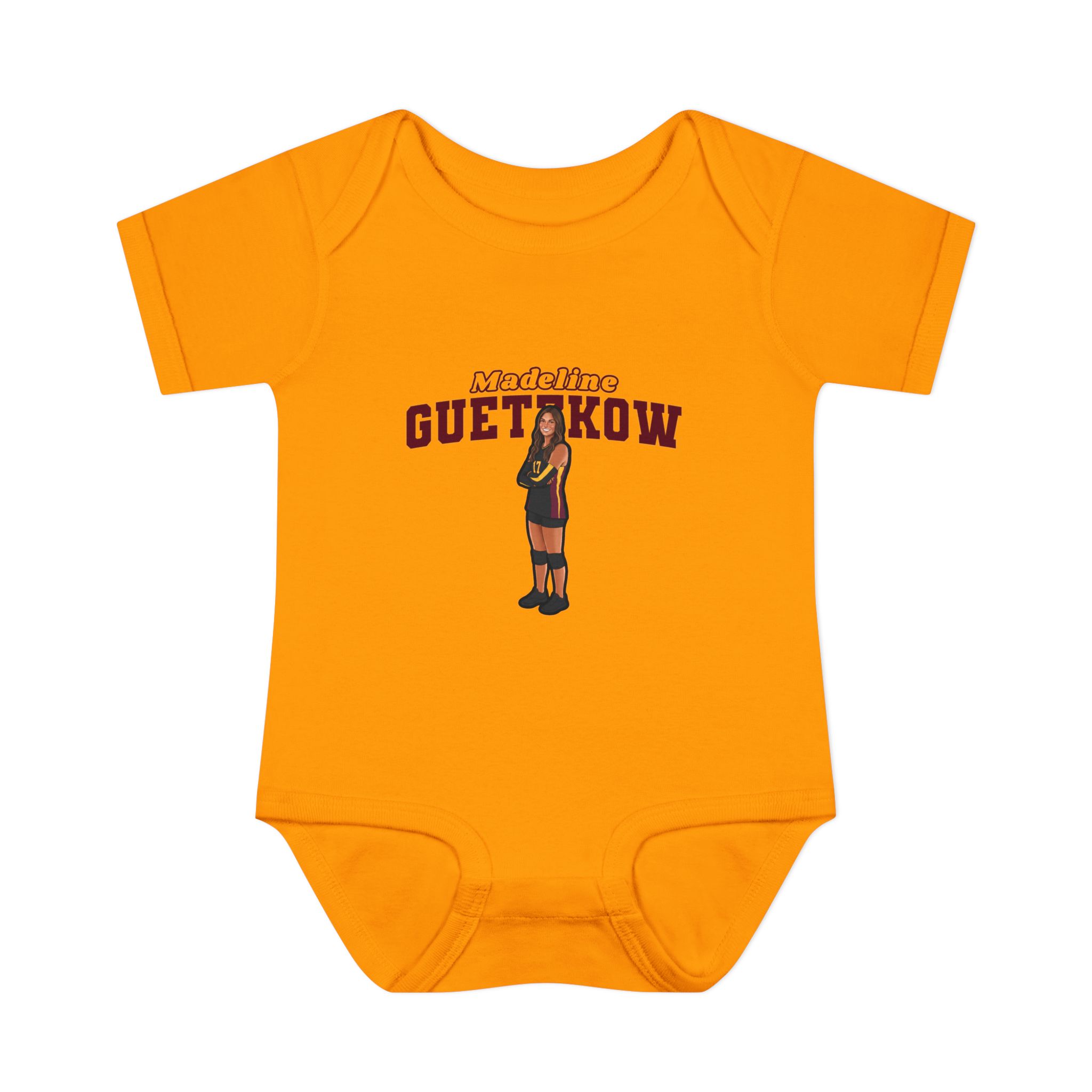 Baby Onesie — character_name_arch in Gold