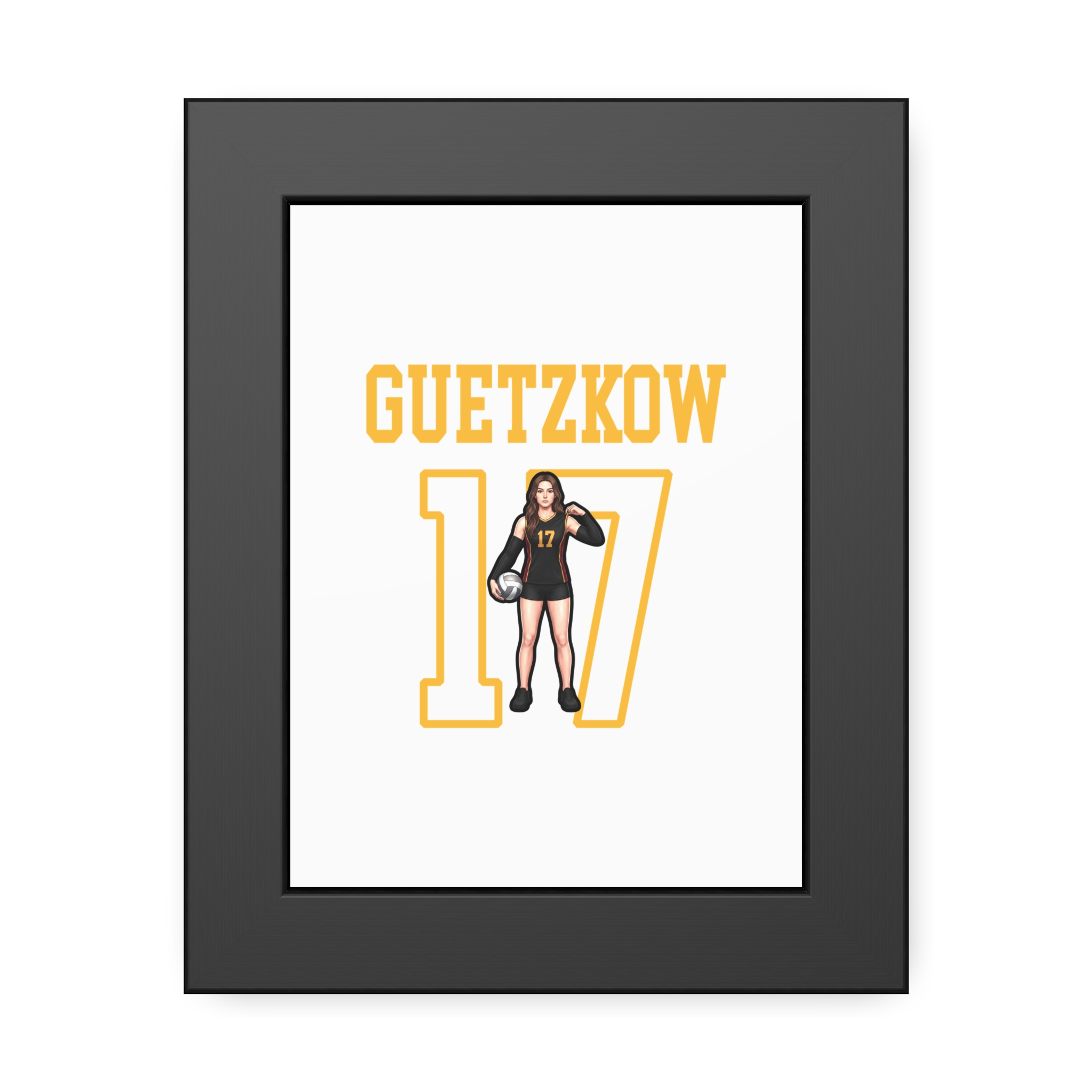 Framed Poster — character_shirsey in Black