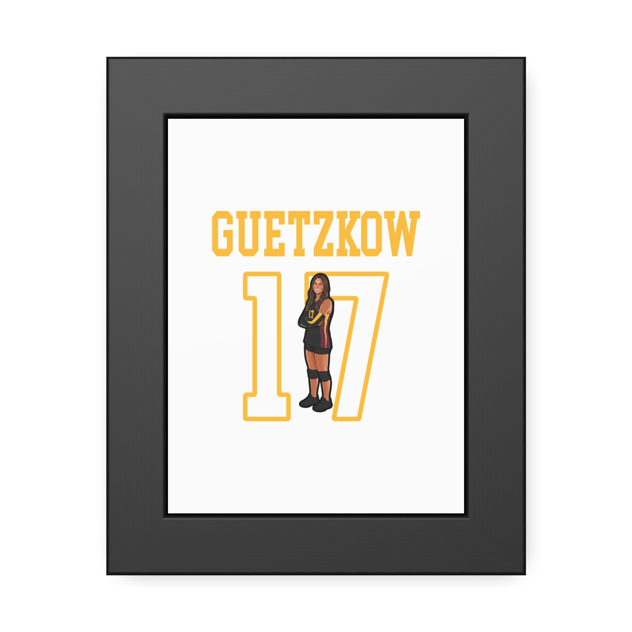 Framed Poster — character_shirsey in Black
