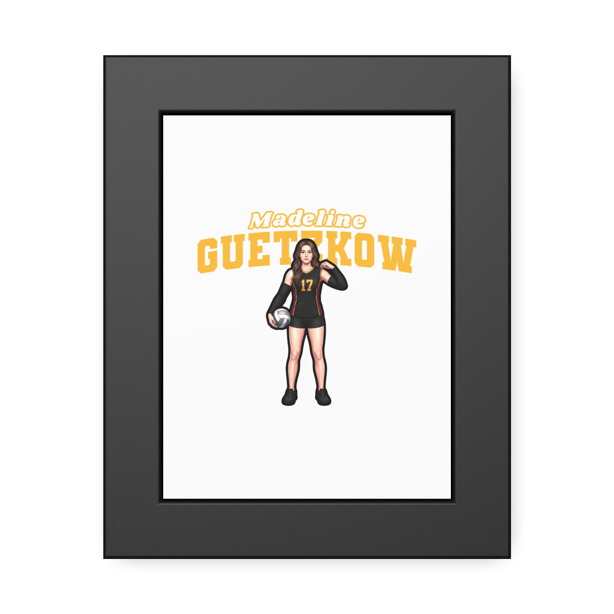 Framed Poster — character_name_arch in Black