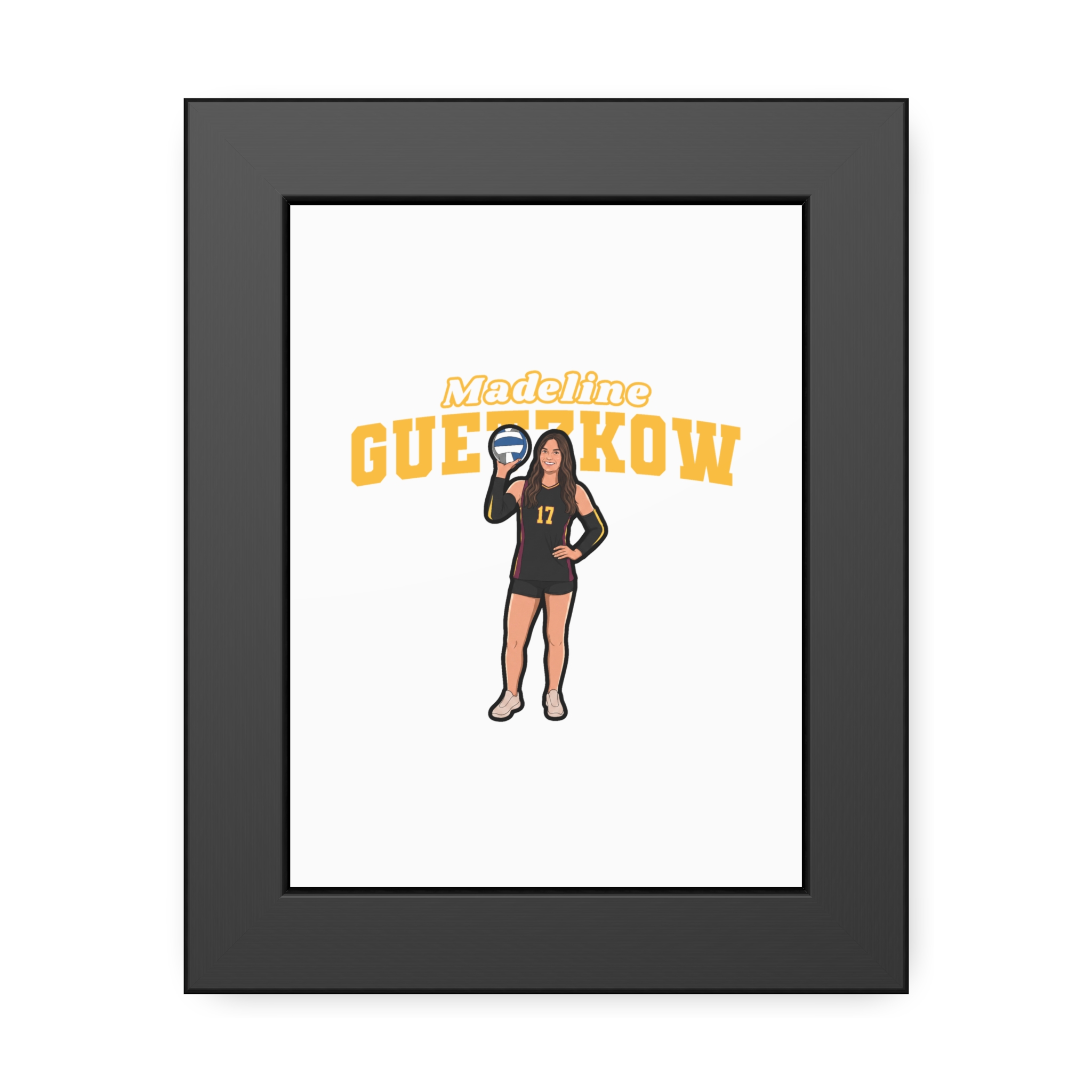 Framed Poster — character_name_arch in Black
