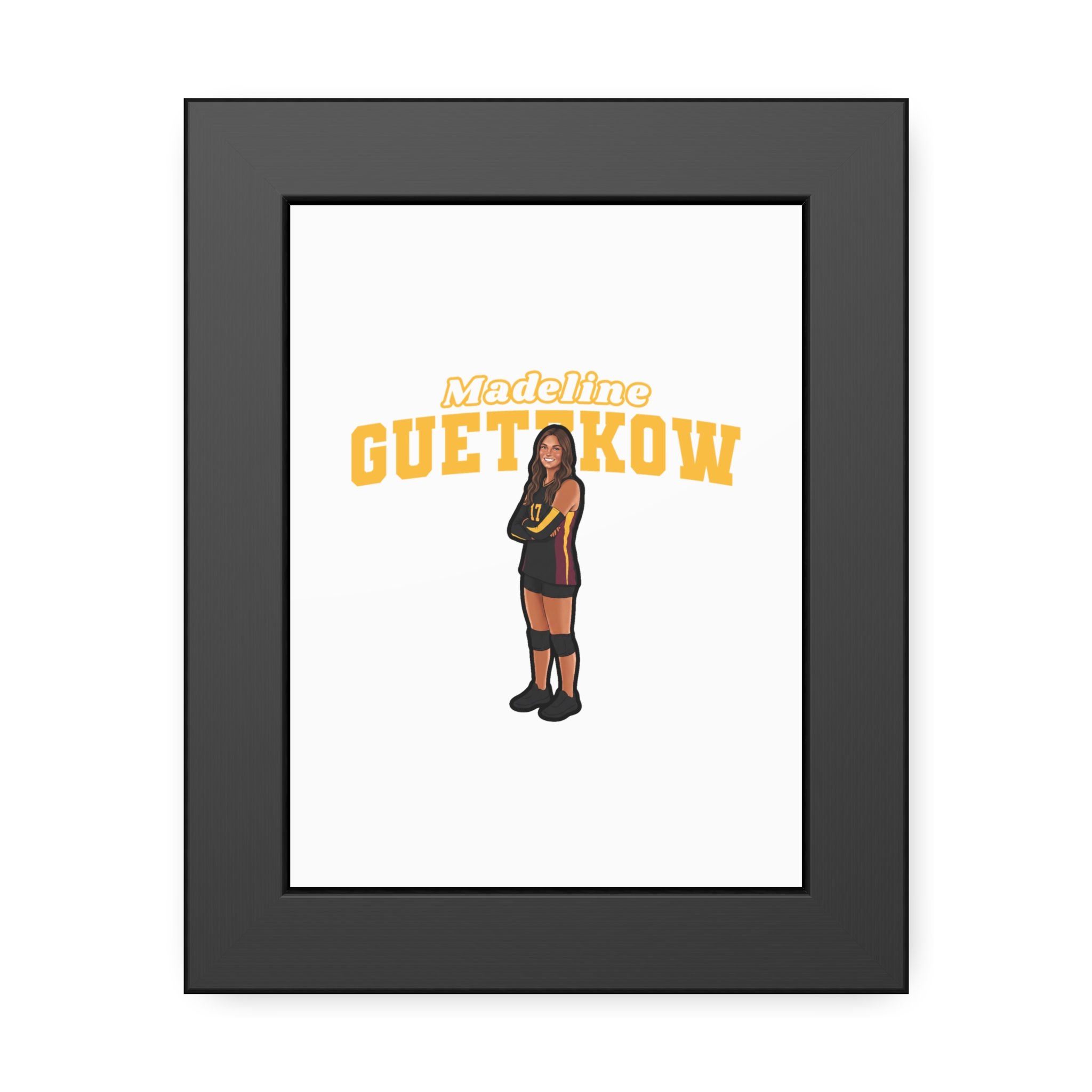 Framed Poster — character_name_arch in Black
