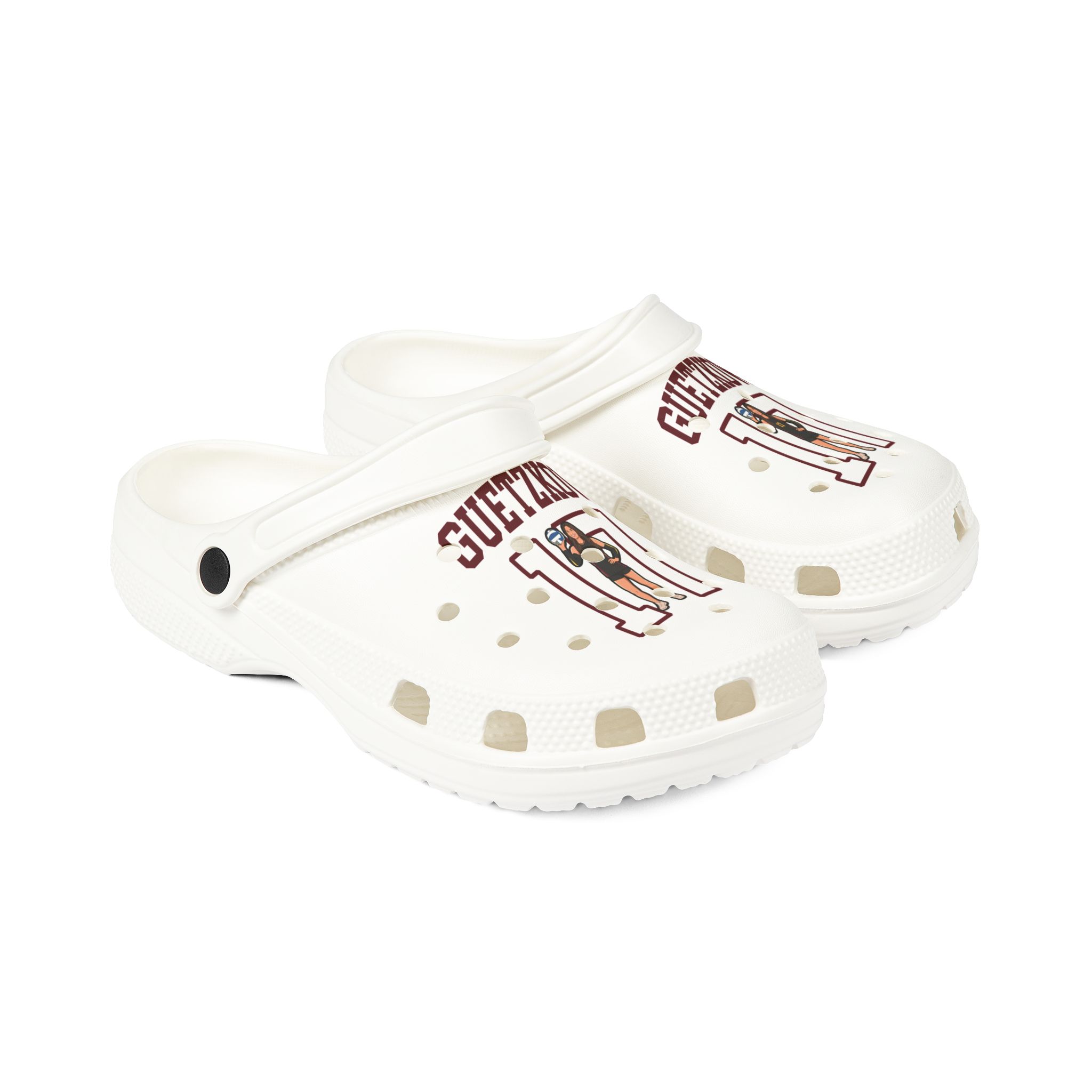 Rubber Clogs — character_shirsey in White