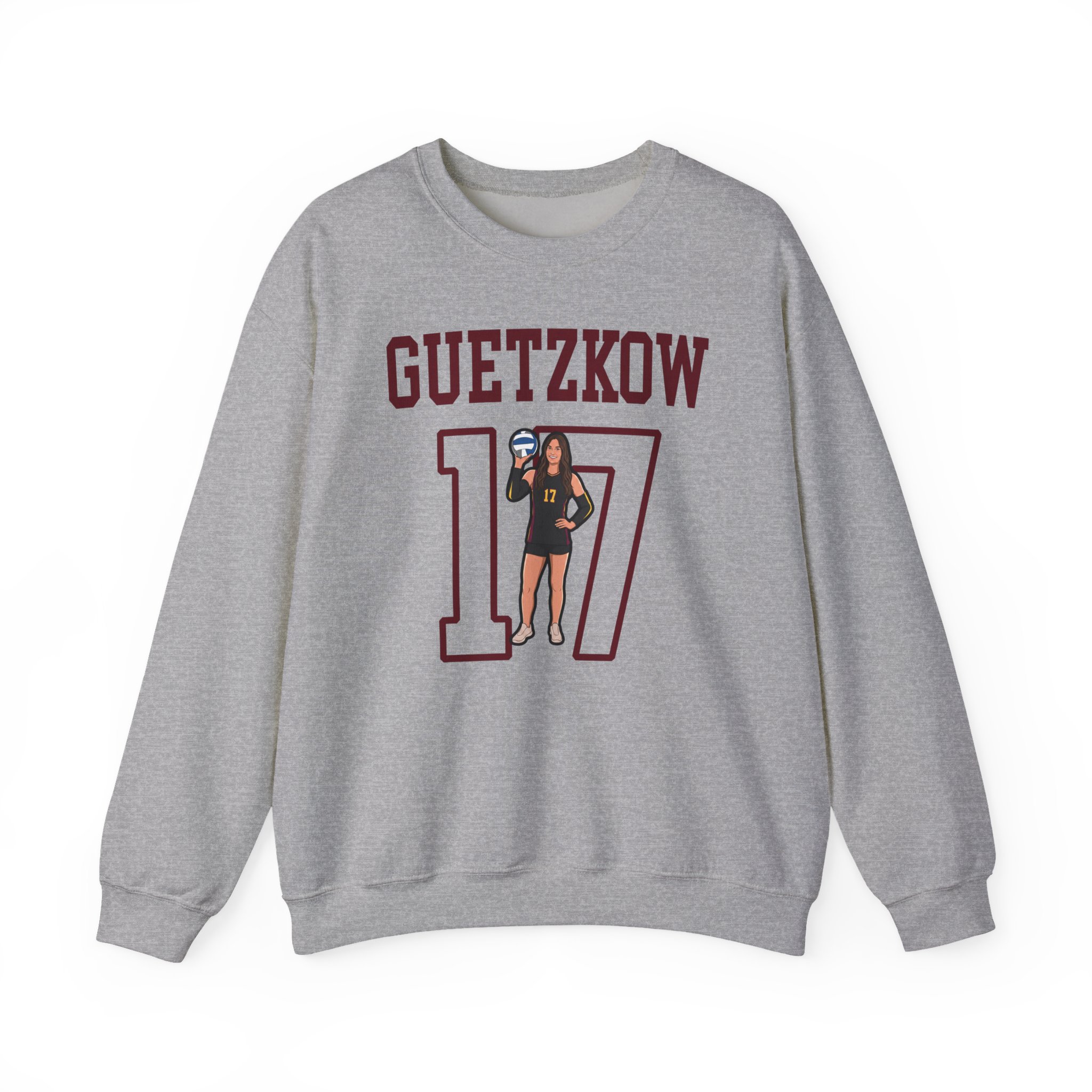 Crewneck Sweatshirt — character_shirsey in Grey