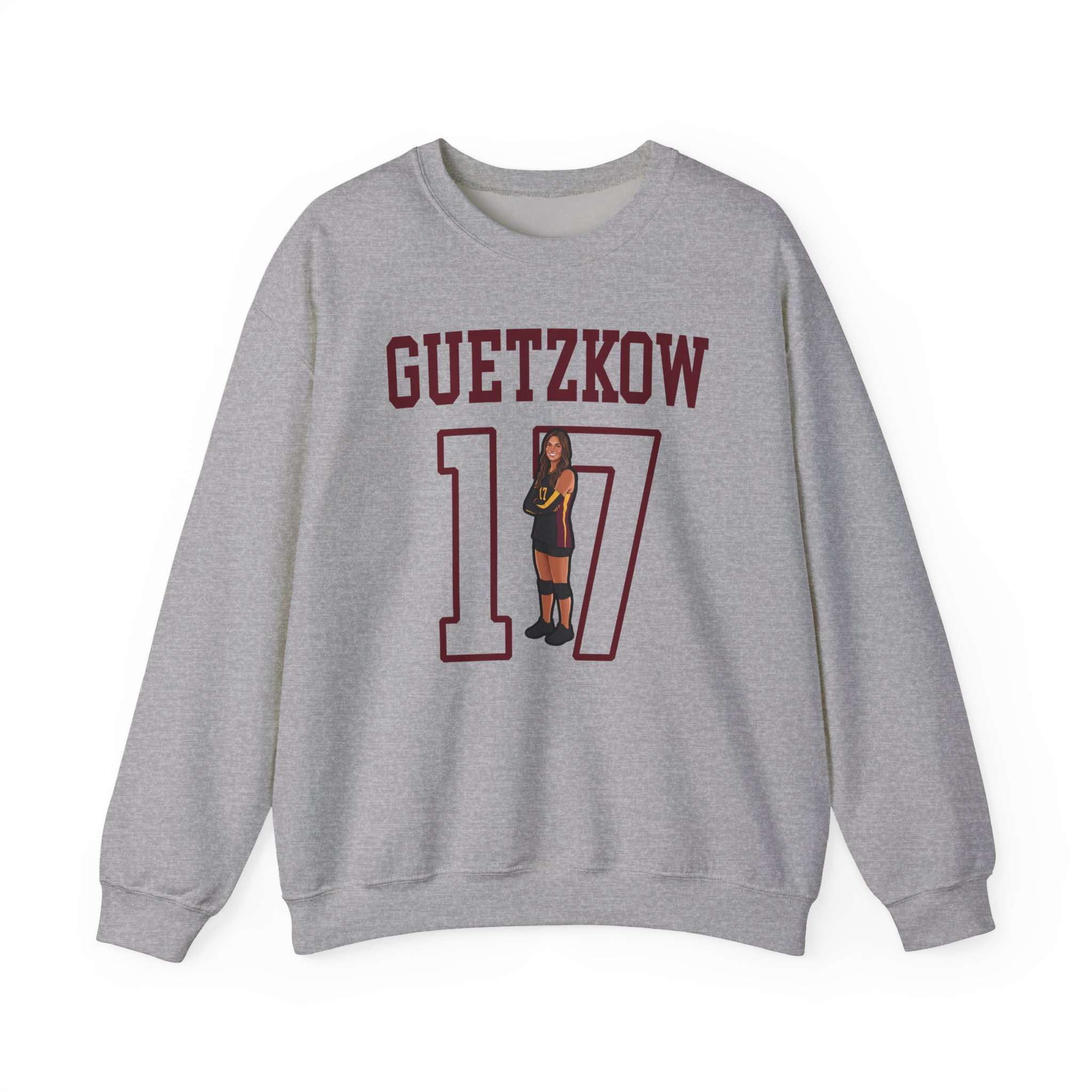 Crewneck Sweatshirt — character_shirsey in Grey