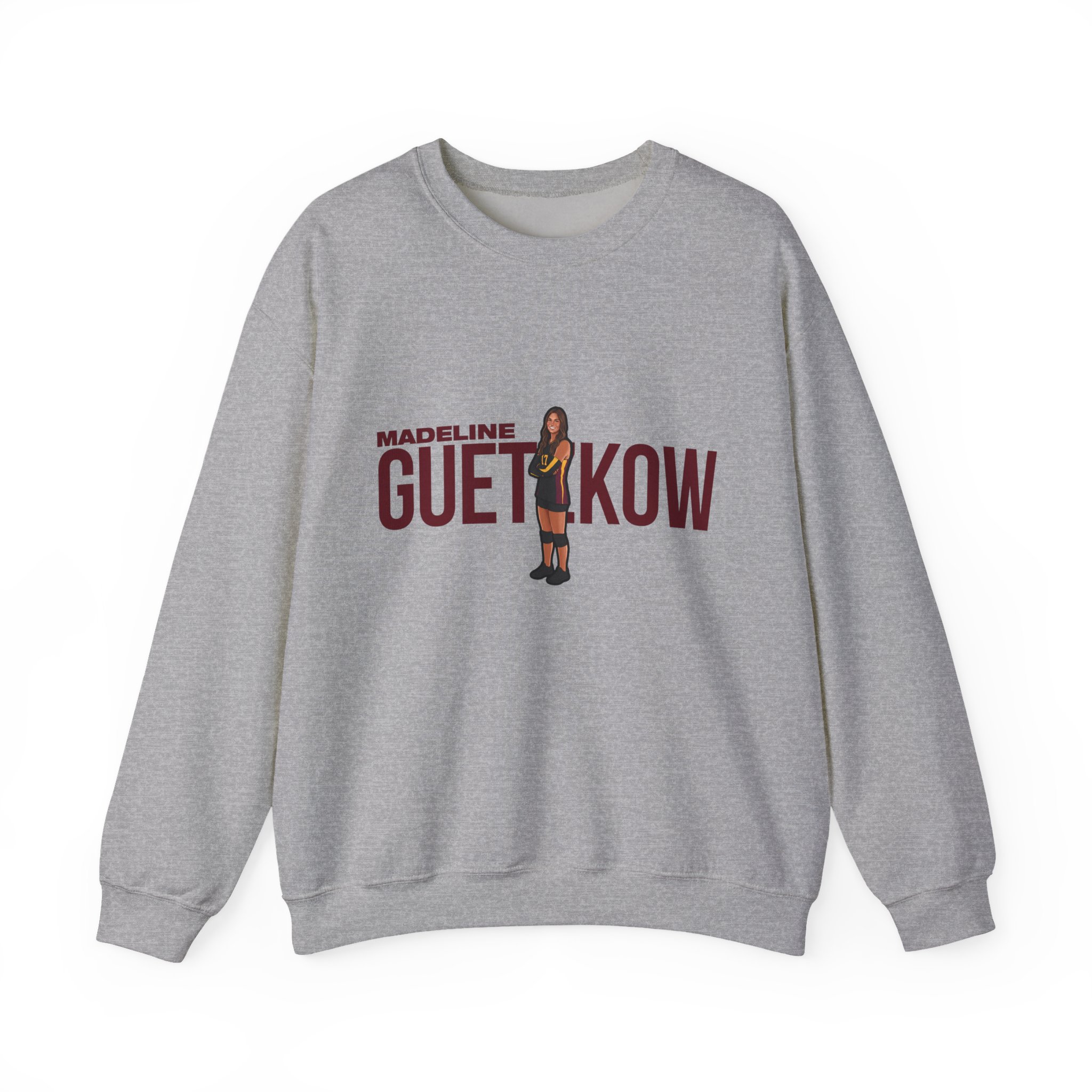 Crewneck Sweatshirt — character_player_name in Grey