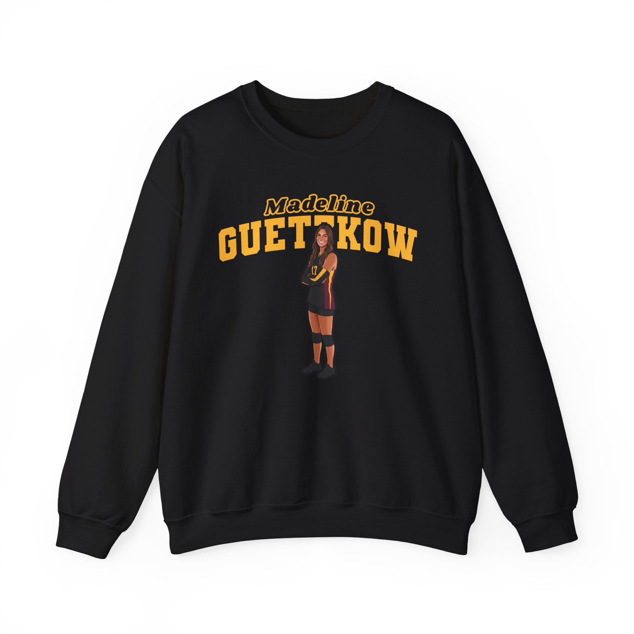 Crewneck Sweatshirt — character_name_arch in Black