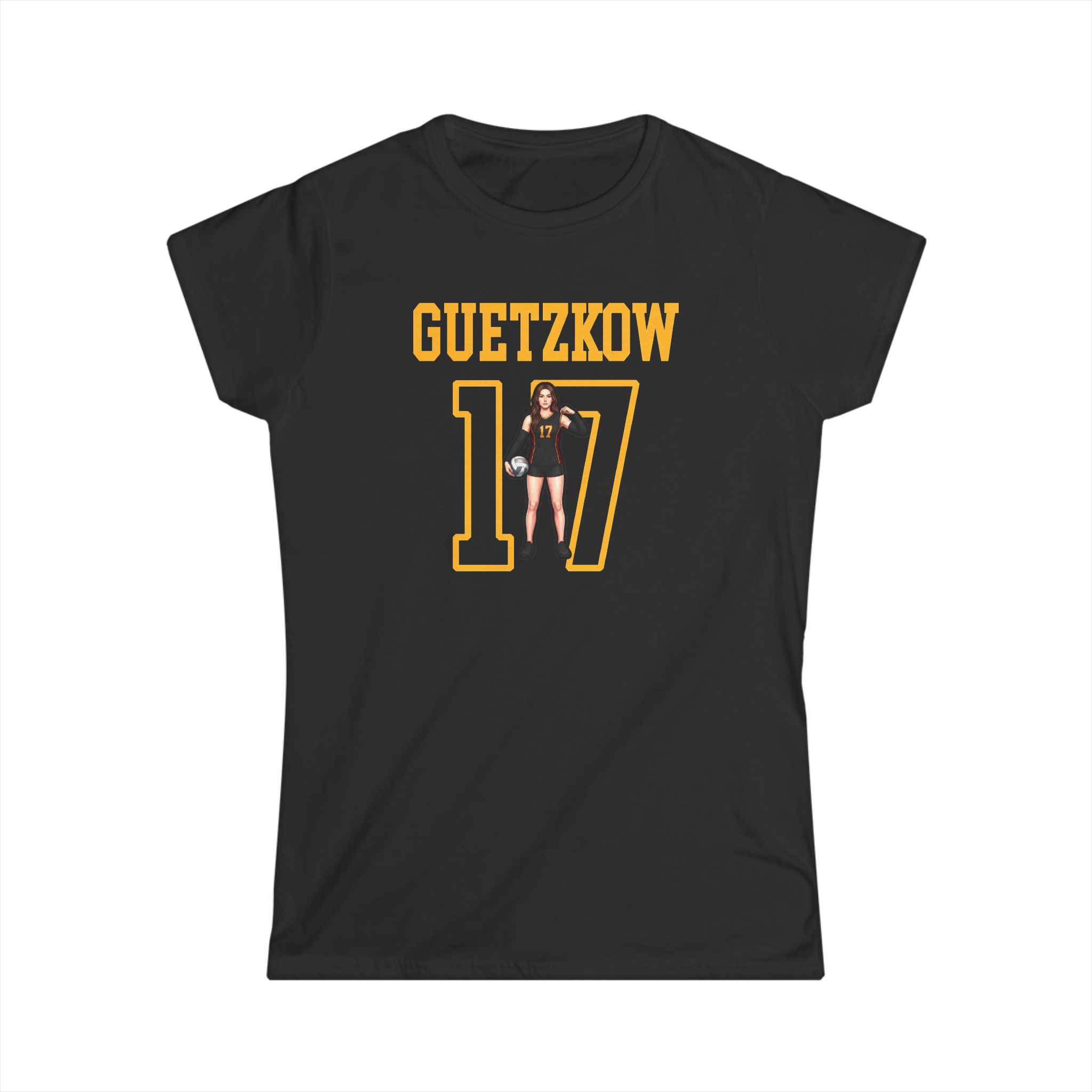 Women's Softstyle Tee — character_shirsey in Black