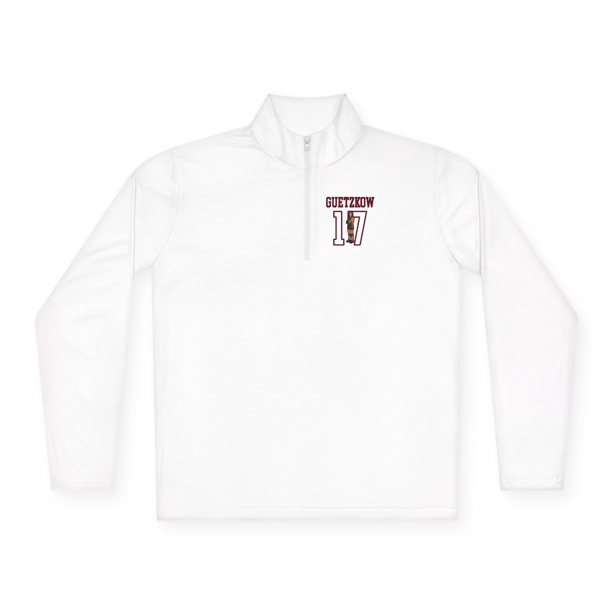 Q-Zip Pullover — character_shirsey in White
