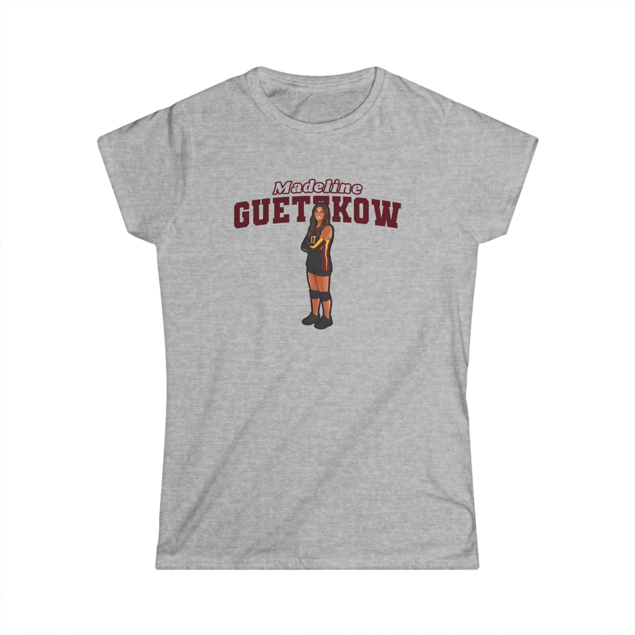 Women's Softstyle Tee — character_name_arch in Grey