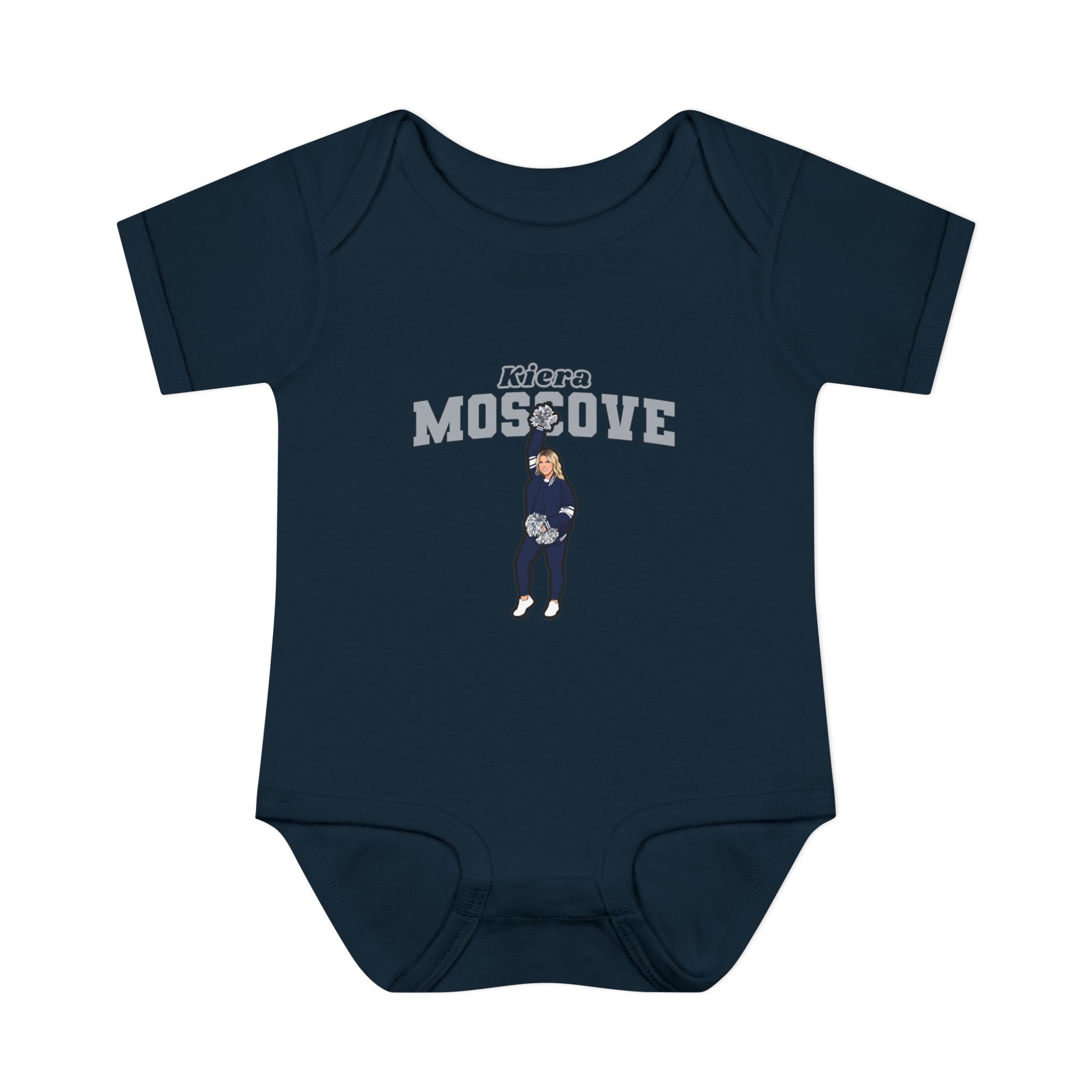 Baby Onesie — character_name_arch in Navy