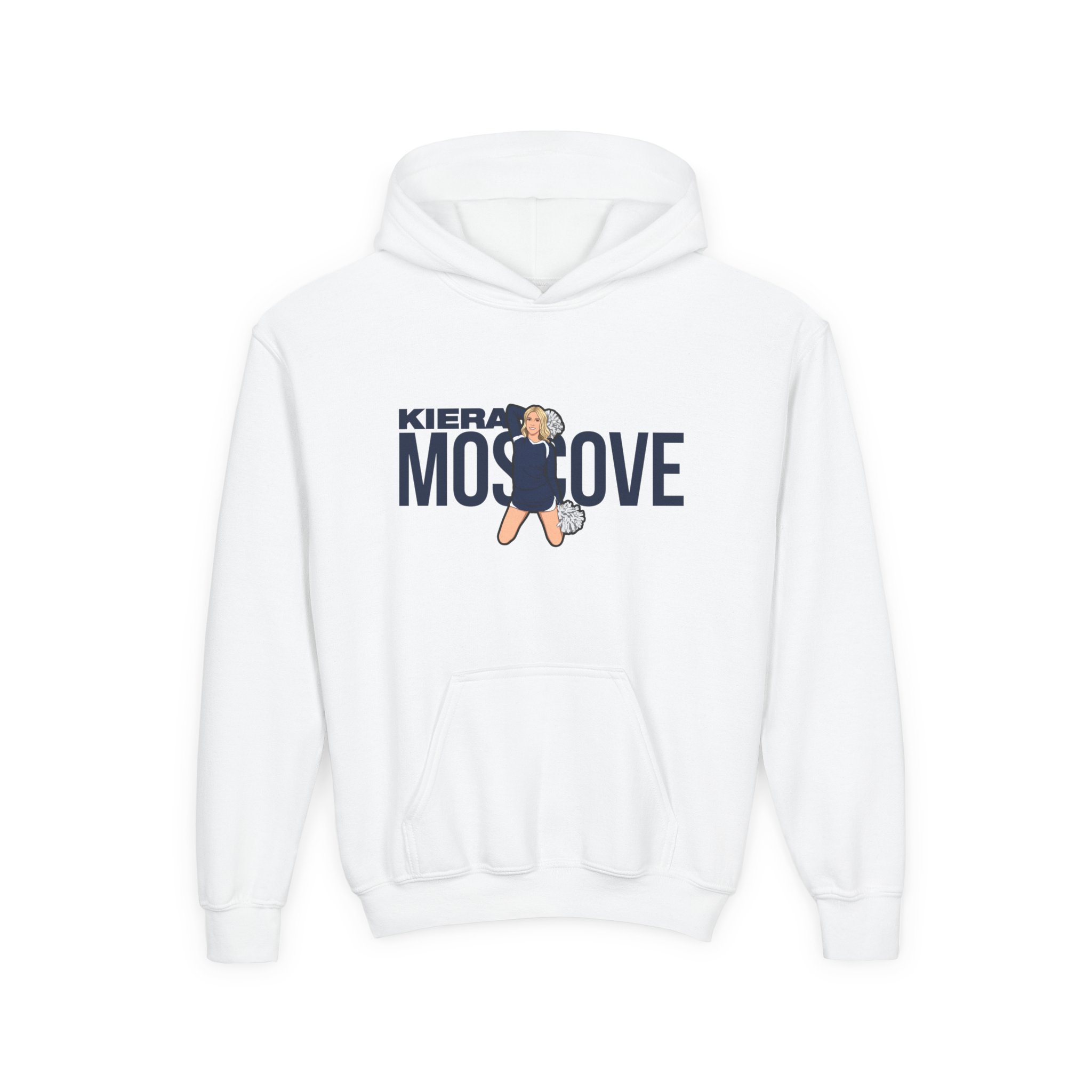 Youth Hoodie — character_player_name in White