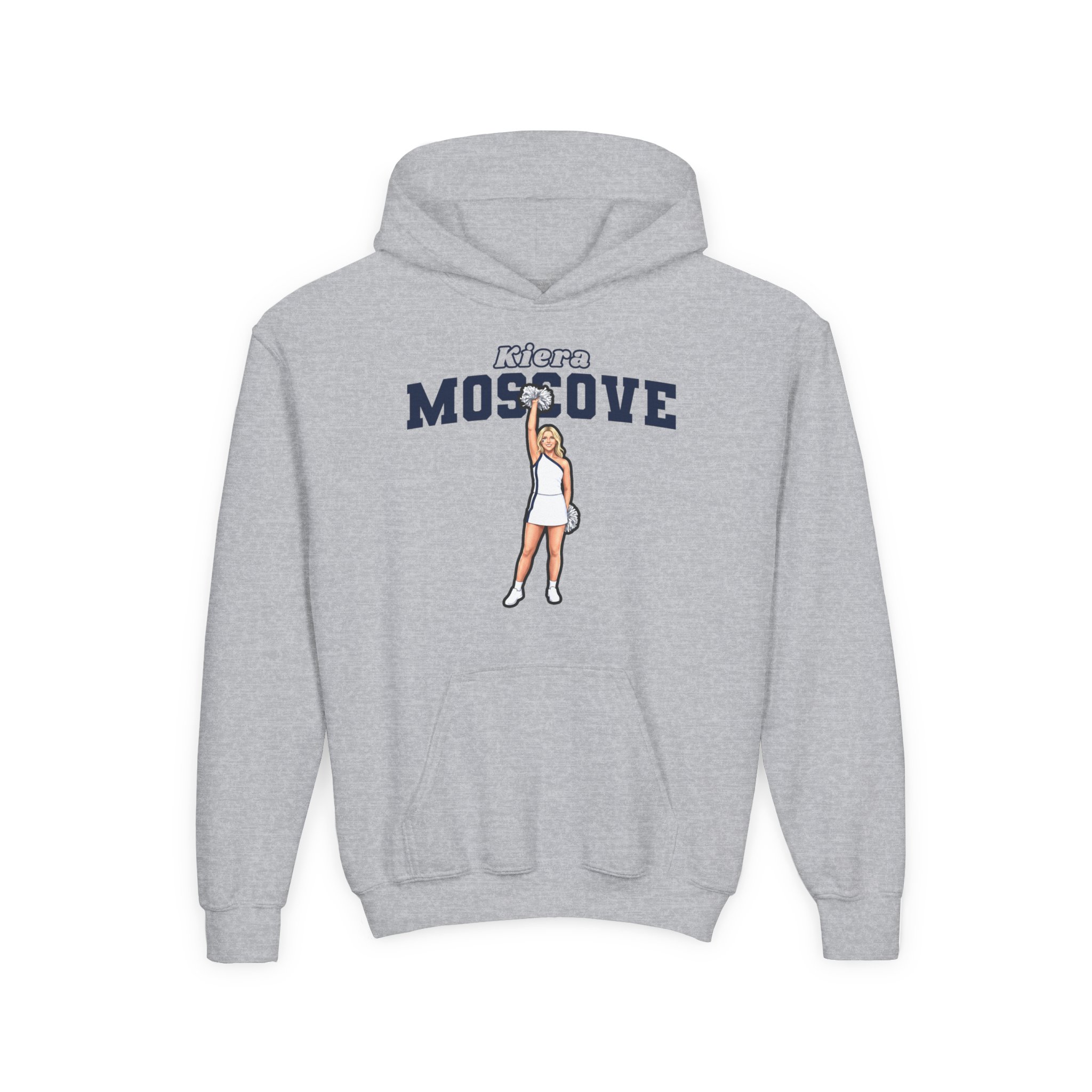 Youth Hoodie — character_name_arch in Grey