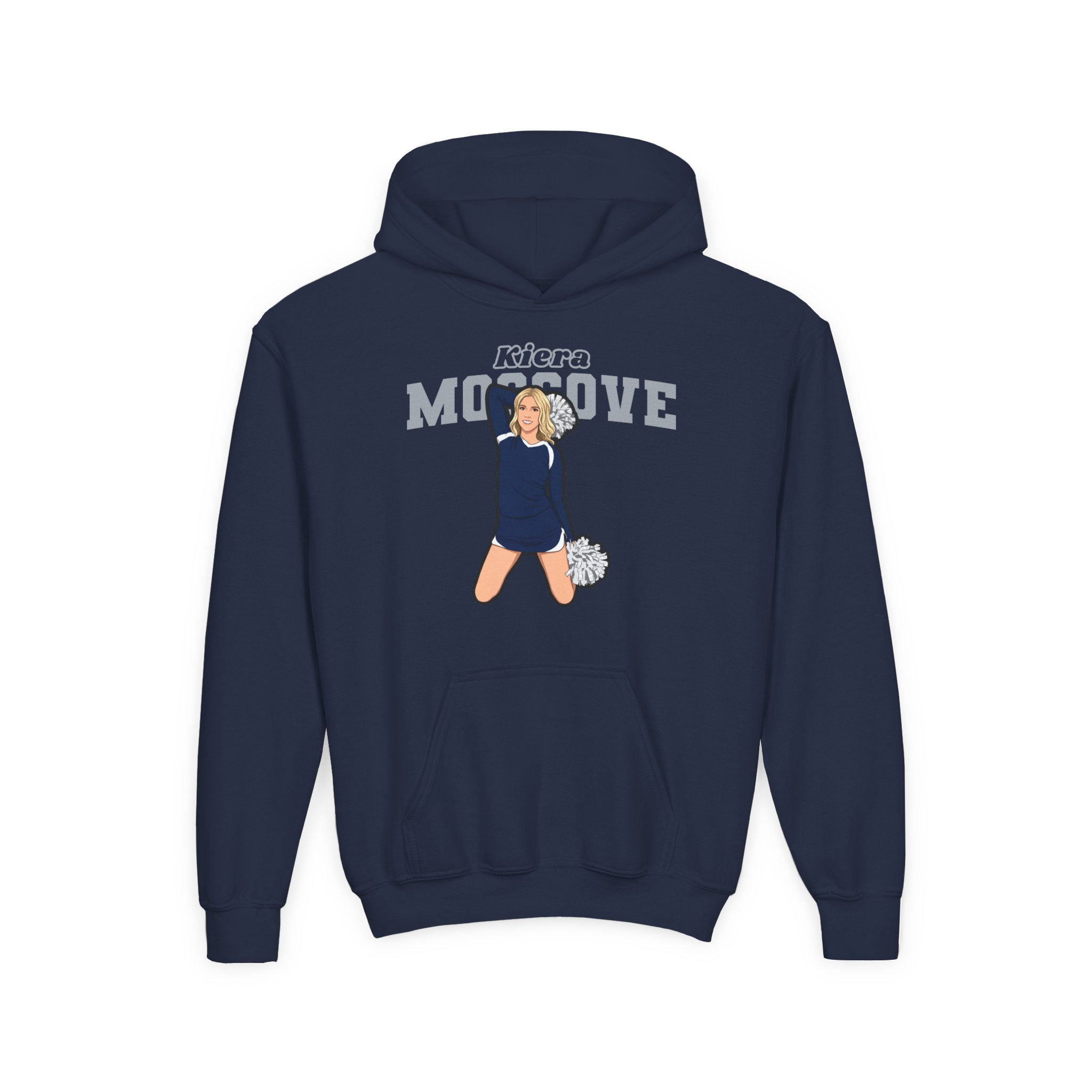 Youth Hoodie — character_name_arch in Navy