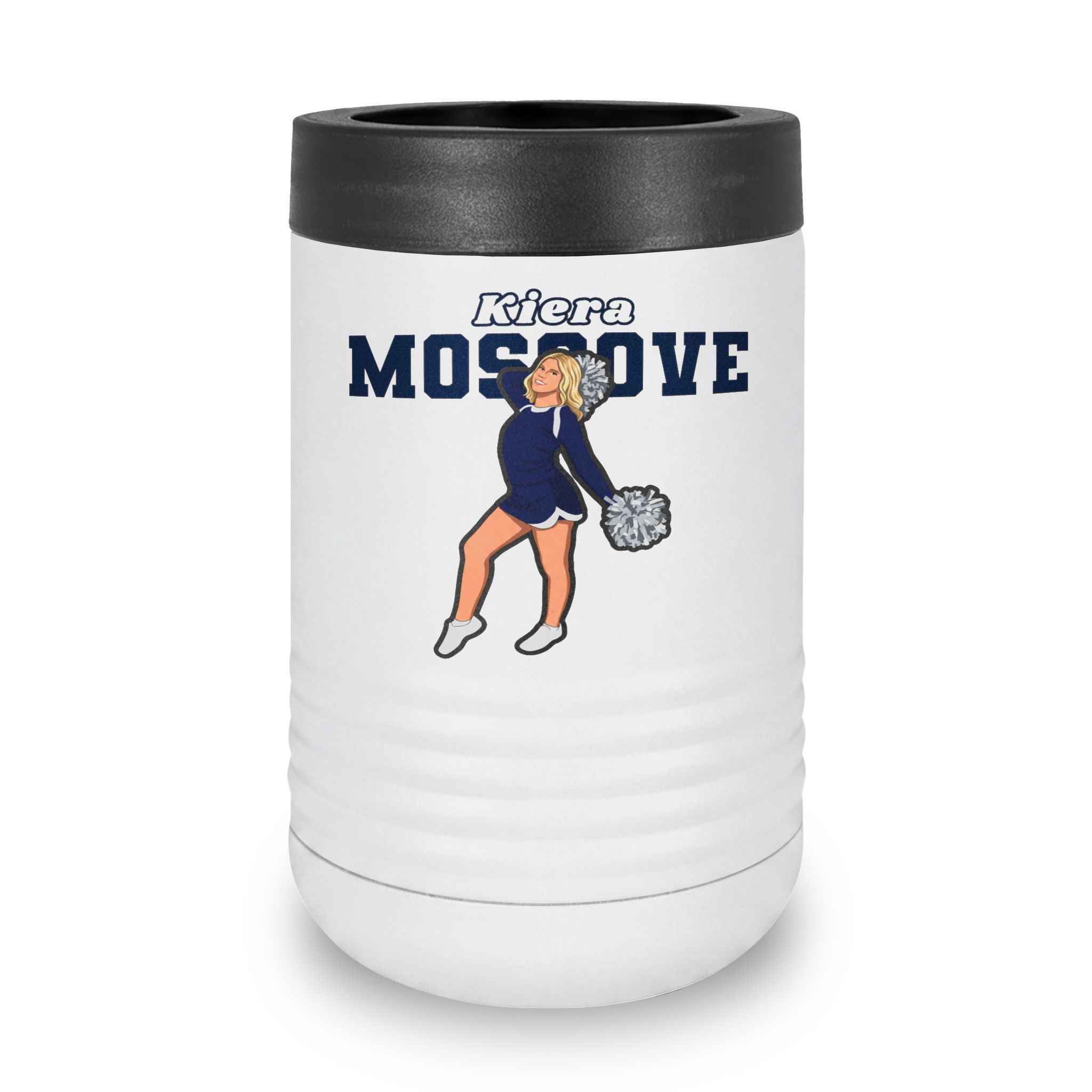 Stainless Can Cooler — character_name_arch in White