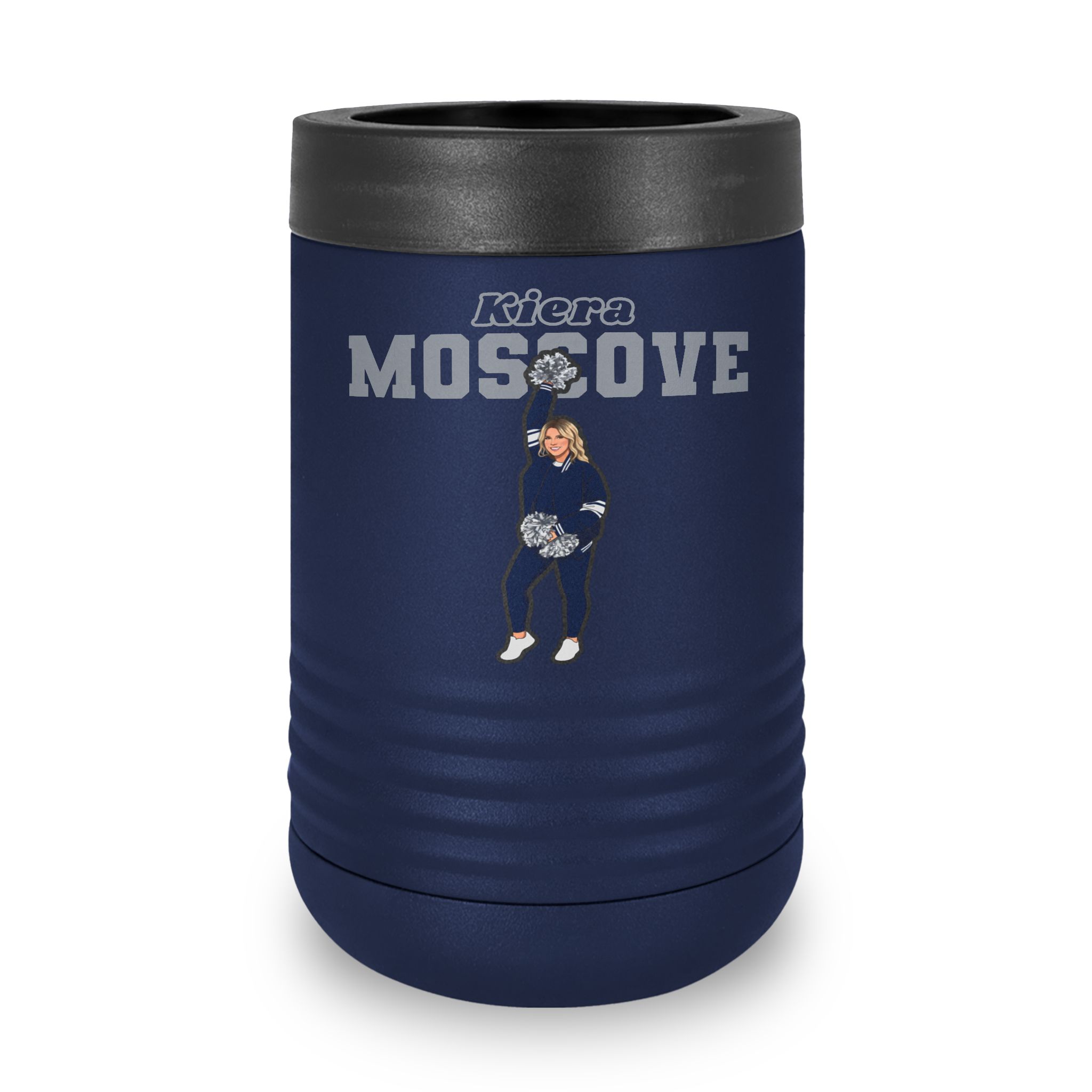 Stainless Can Cooler — character_name_arch in Navy