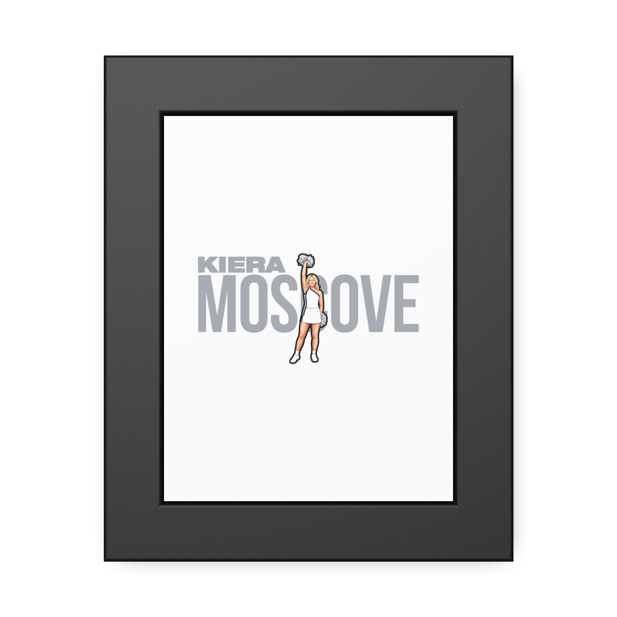 Framed Poster — character_player_name in Black