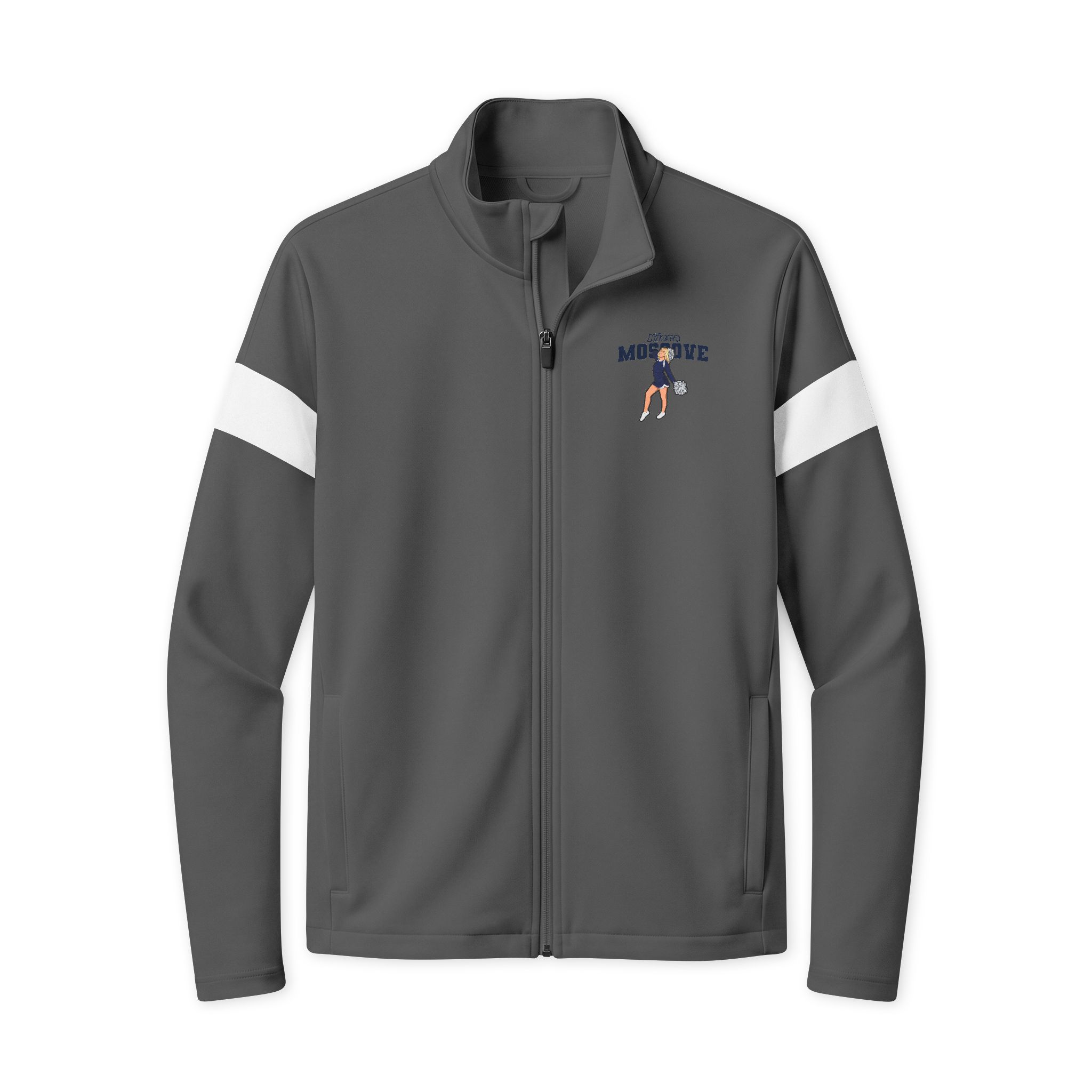 Travel Full-Zip Jacket — character_name_arch in Iron Grey/ White