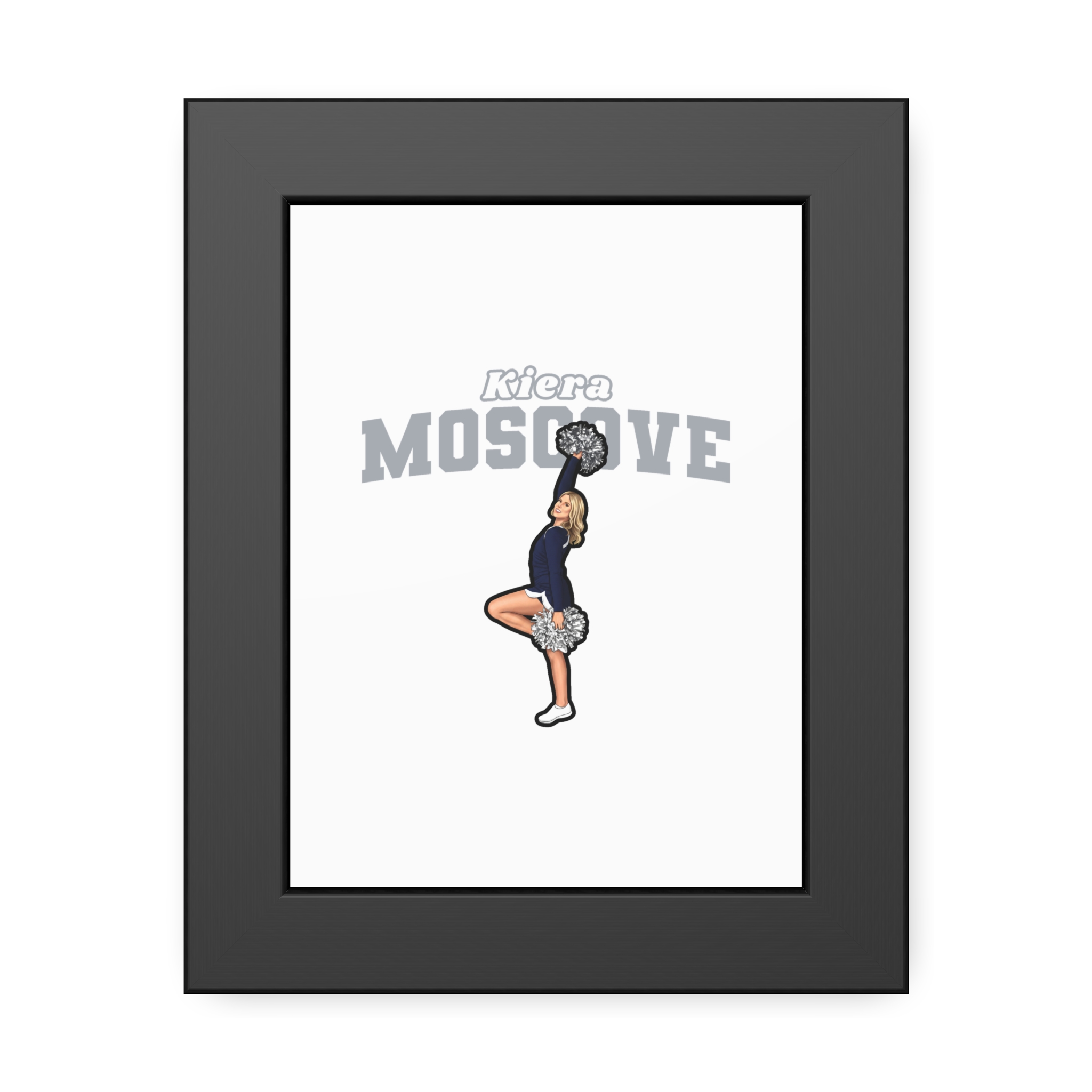Framed Poster — character_name_arch in Black