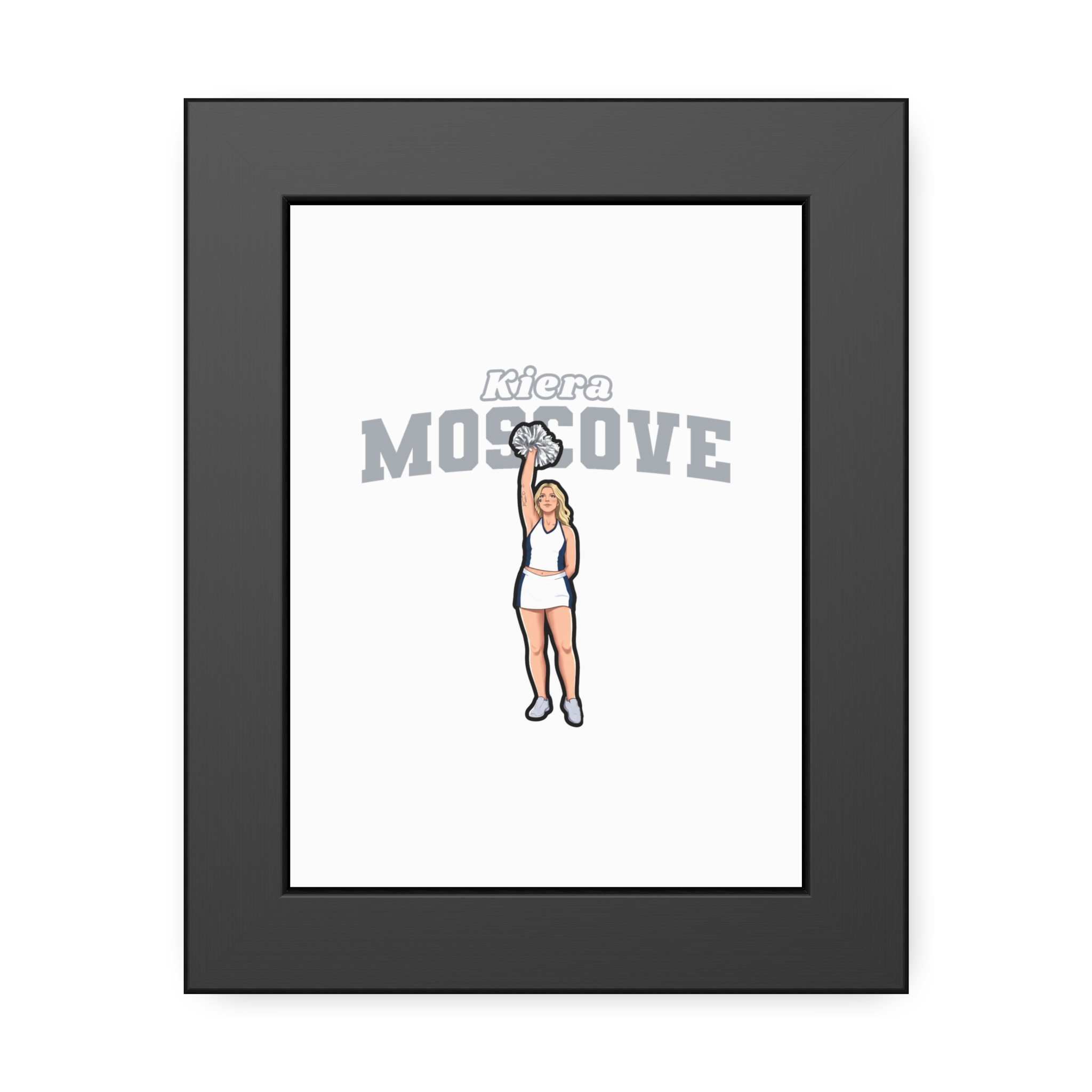 Framed Poster — character_name_arch in Black
