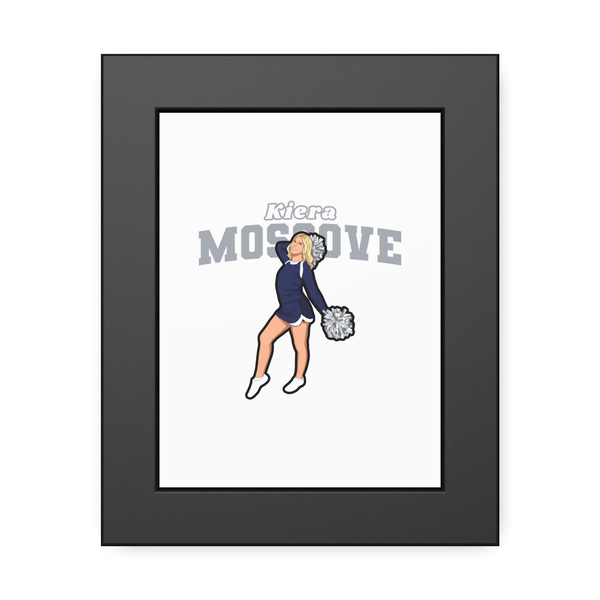 Framed Poster — character_name_arch in Black