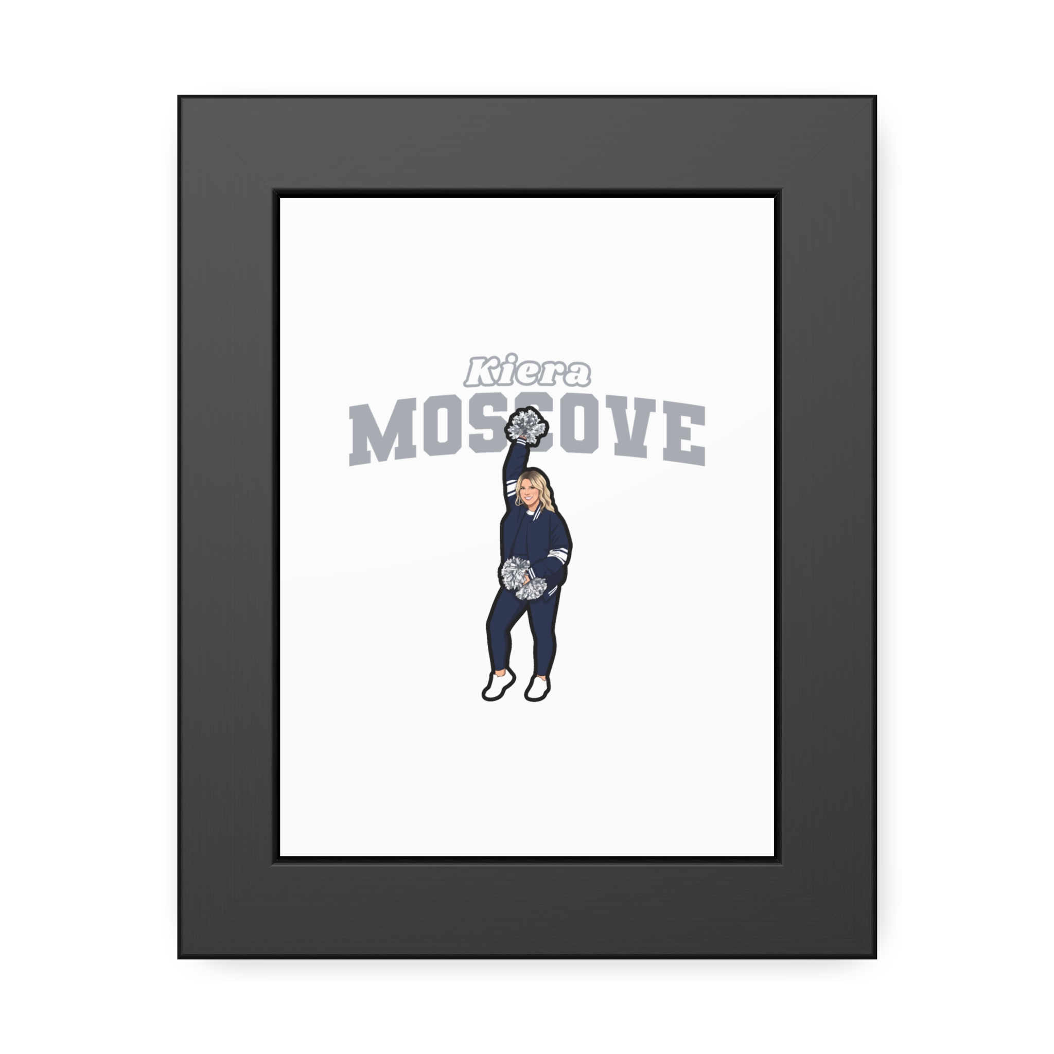 Framed Poster — character_name_arch in Black