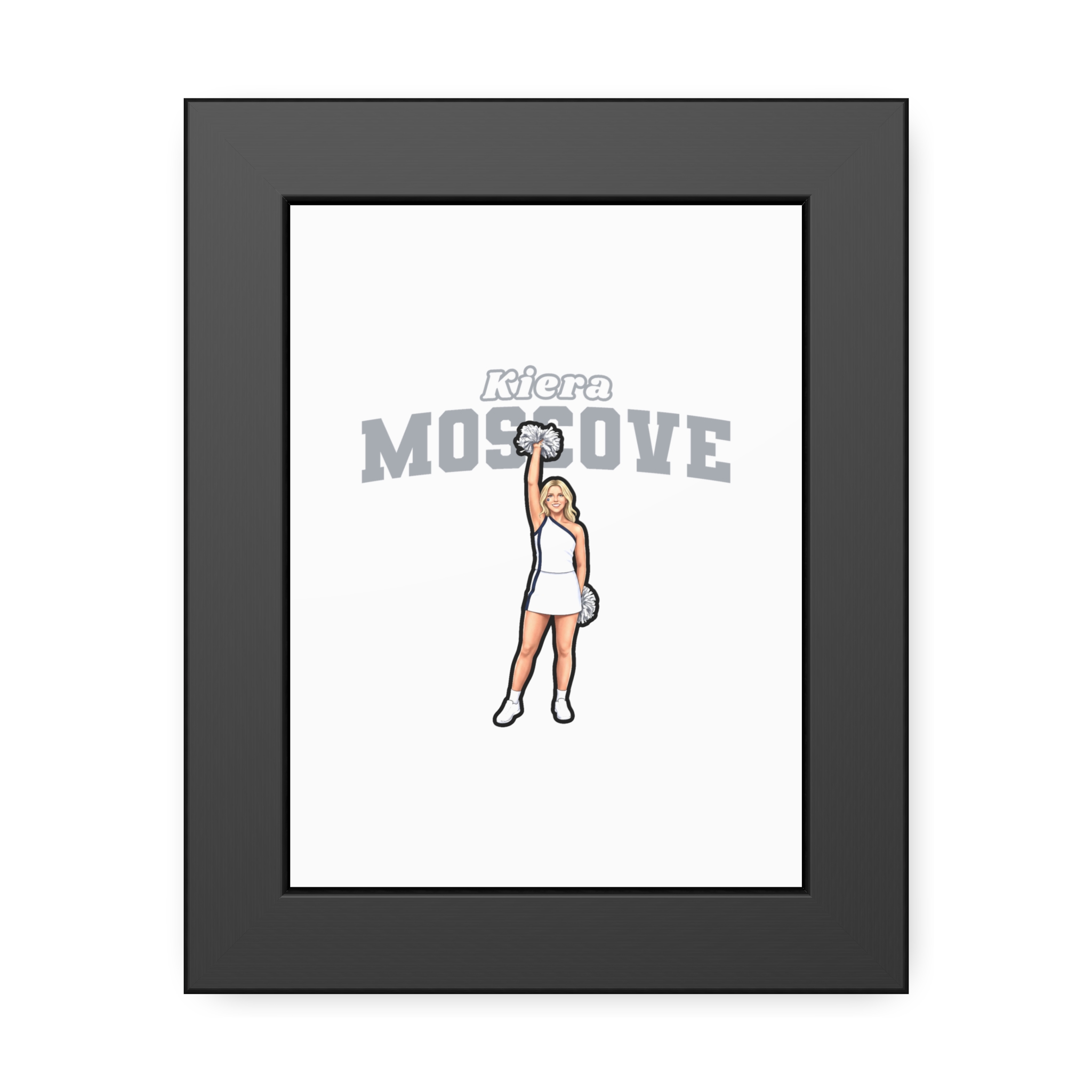 Framed Poster — character_name_arch in Black
