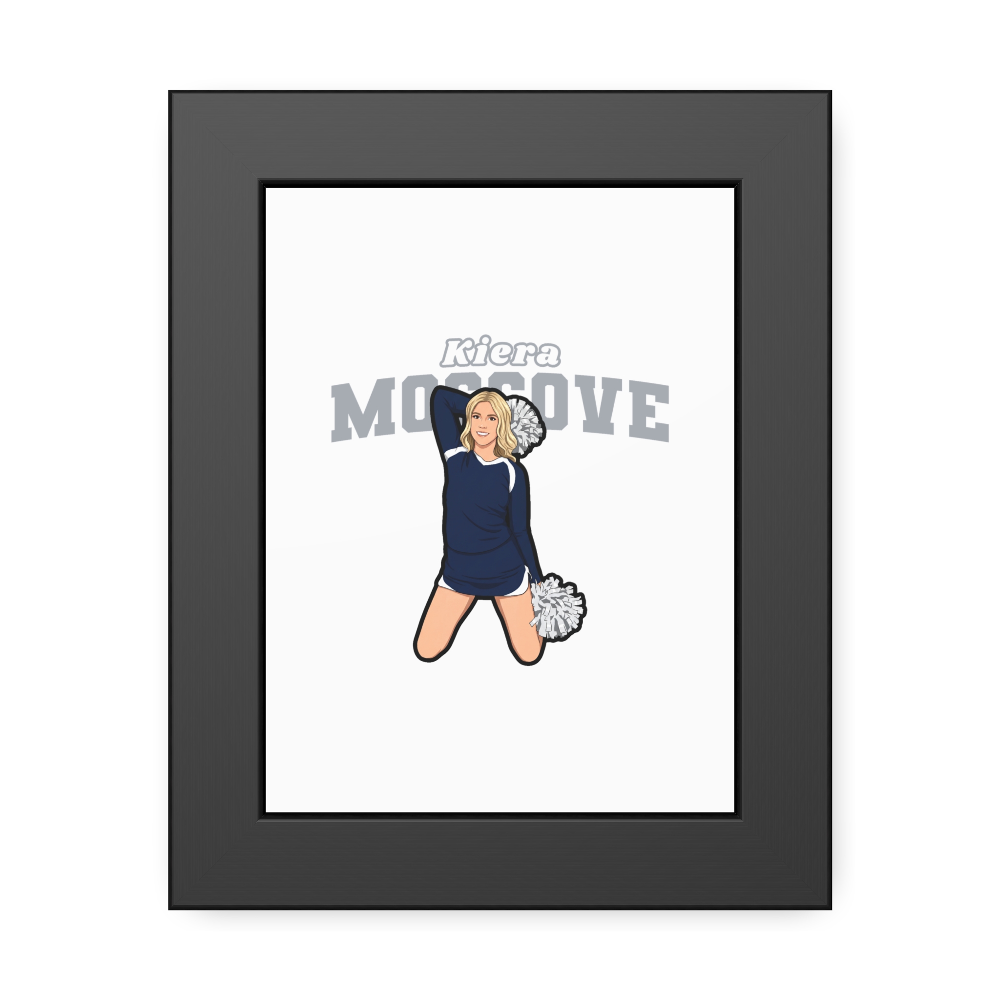 Framed Poster — character_name_arch in Black