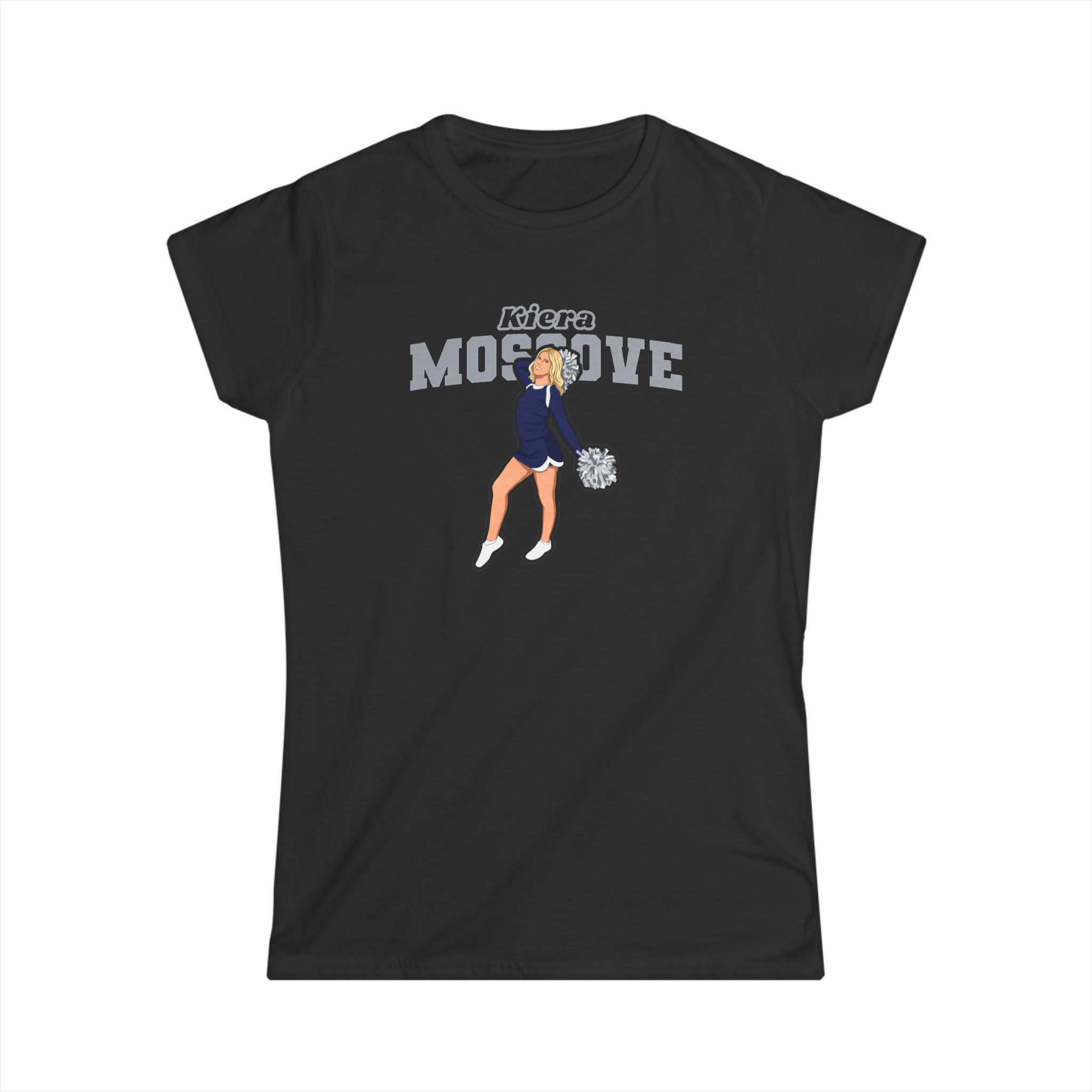 Women's Softstyle Tee — character_name_arch in Black