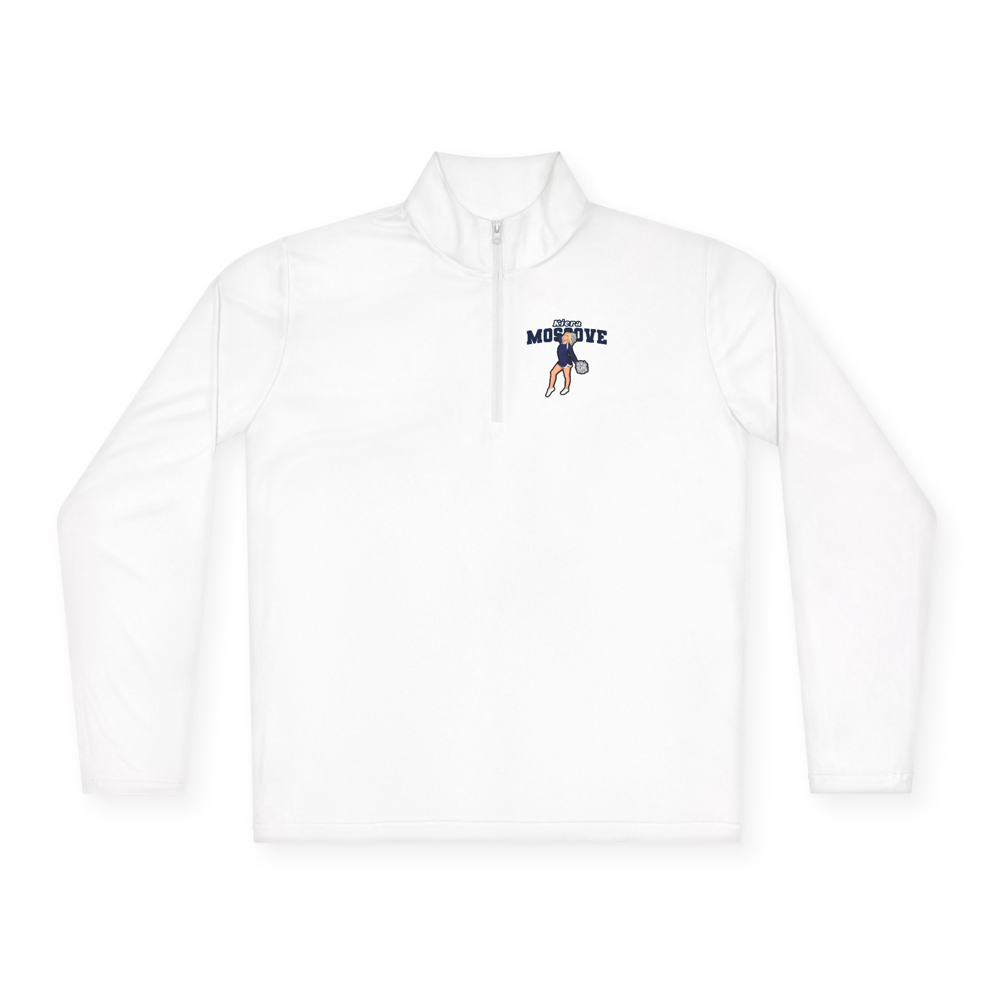 Q-Zip Pullover — character_name_arch in White