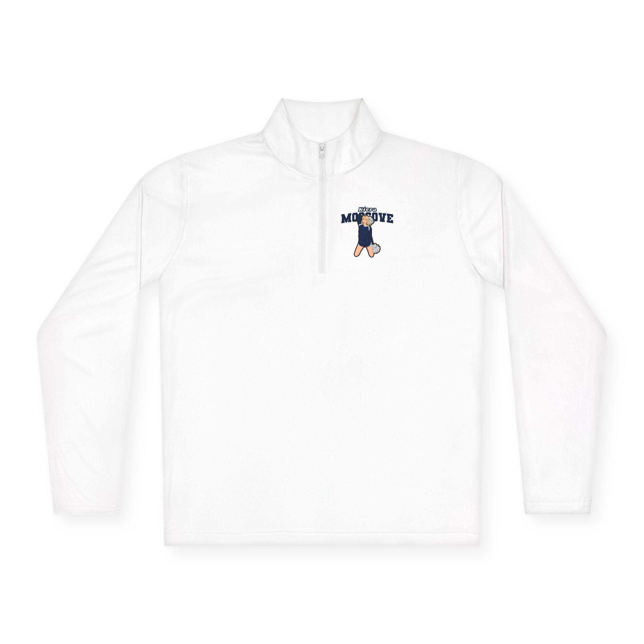 Q-Zip Pullover — character_name_arch in White