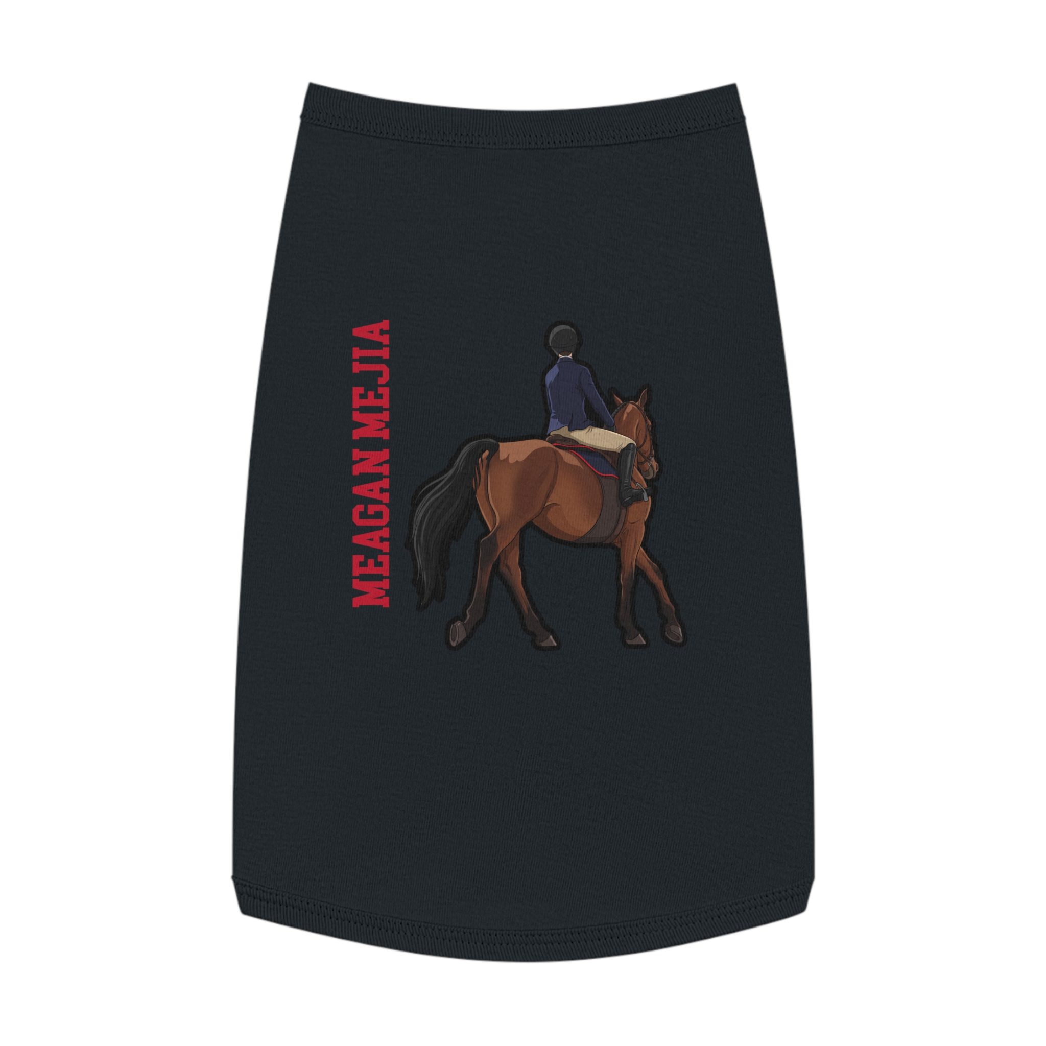 Pet Tank Top — character_name_vertical in Black