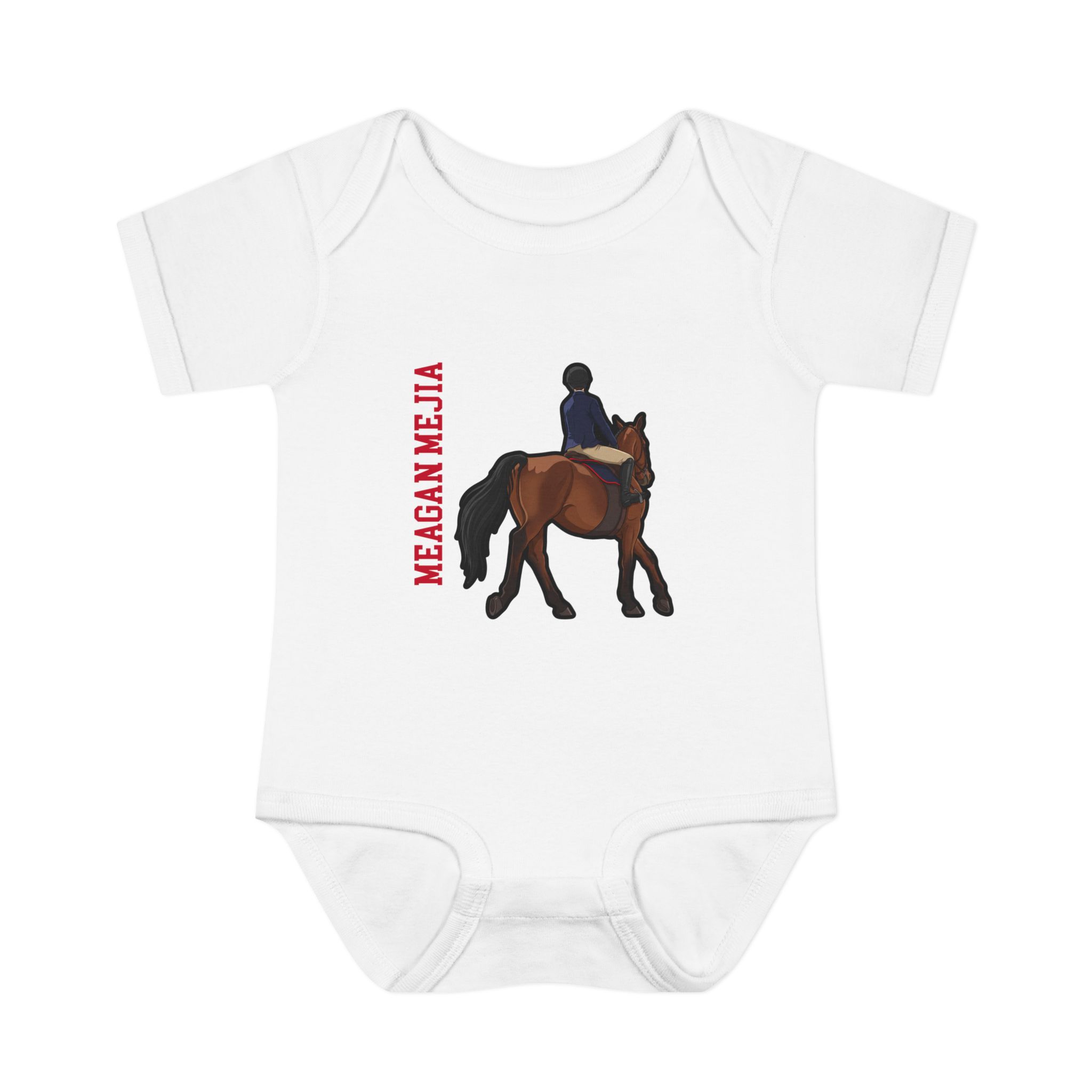 Baby Onesie — character_name_vertical in White
