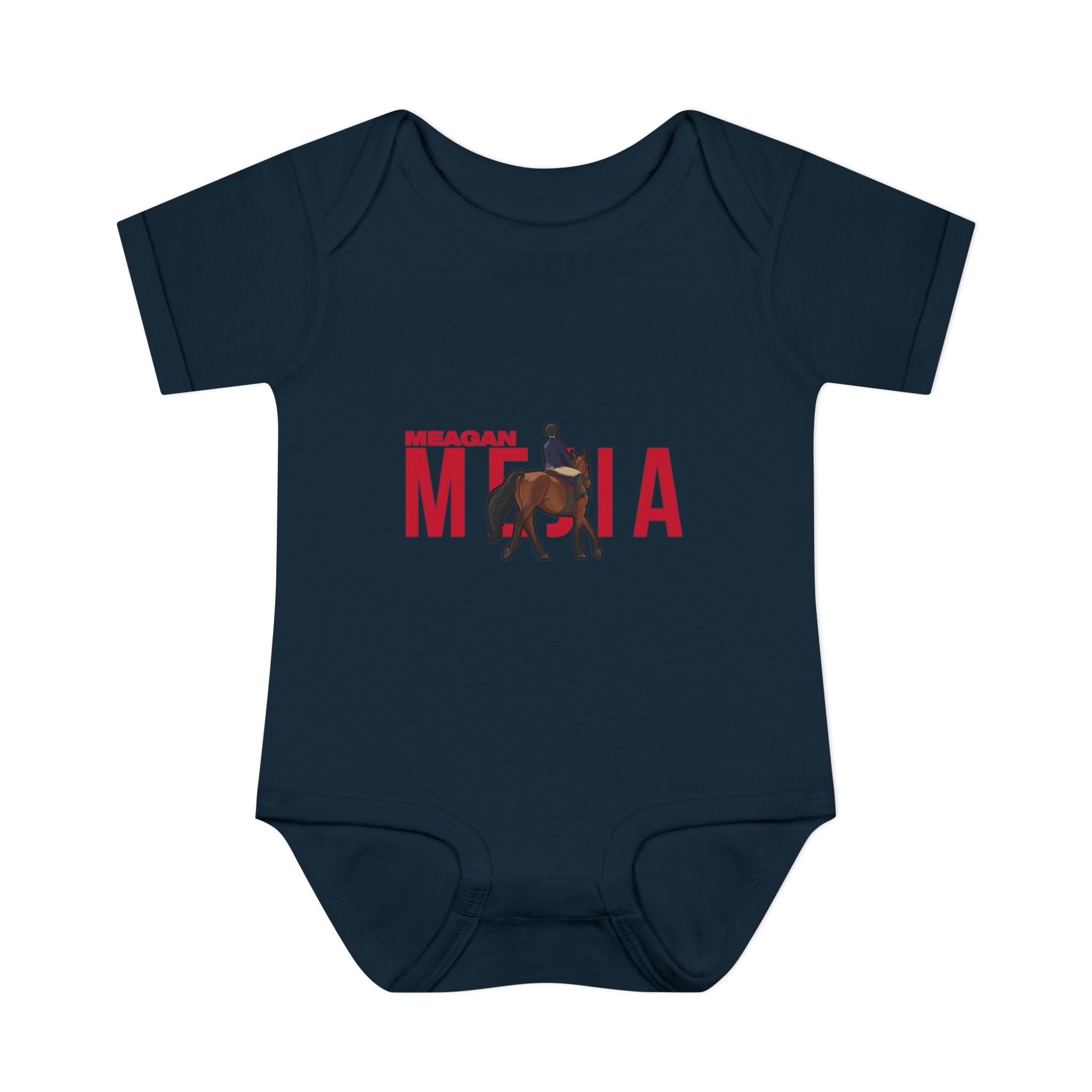 Baby Onesie — character_player_name in Navy